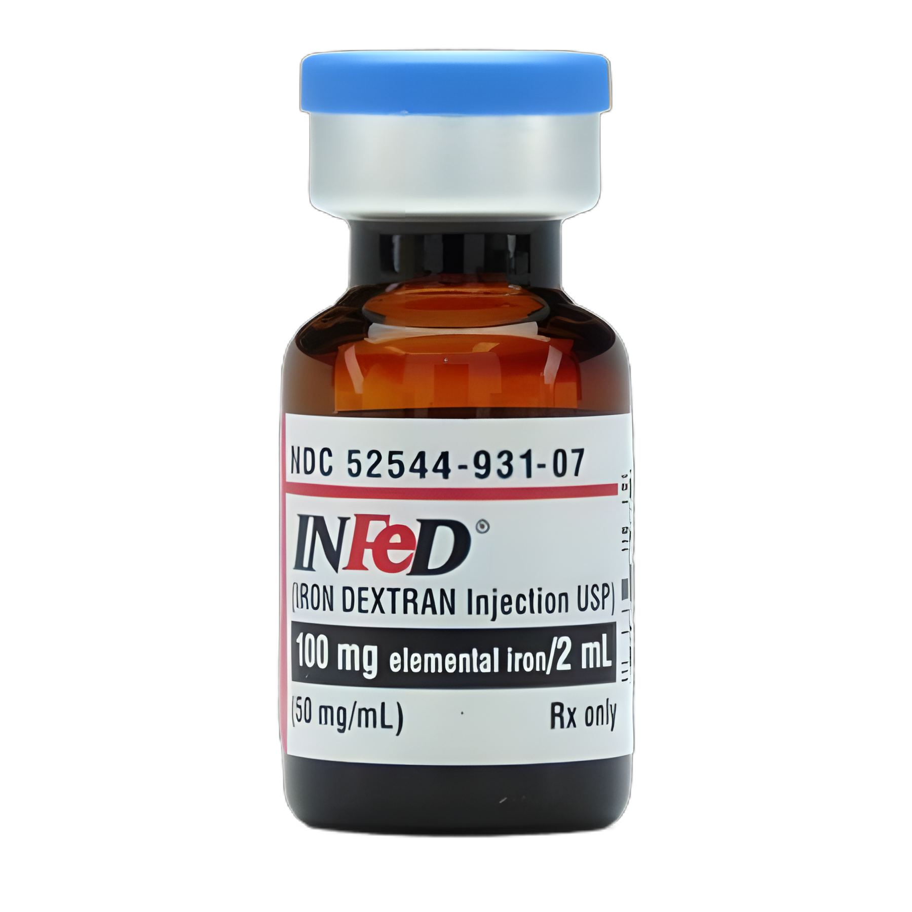 INFeD® Iron Dextran Complex 100 mg / 2 mL Injection Single-Dose Vial 2 mL