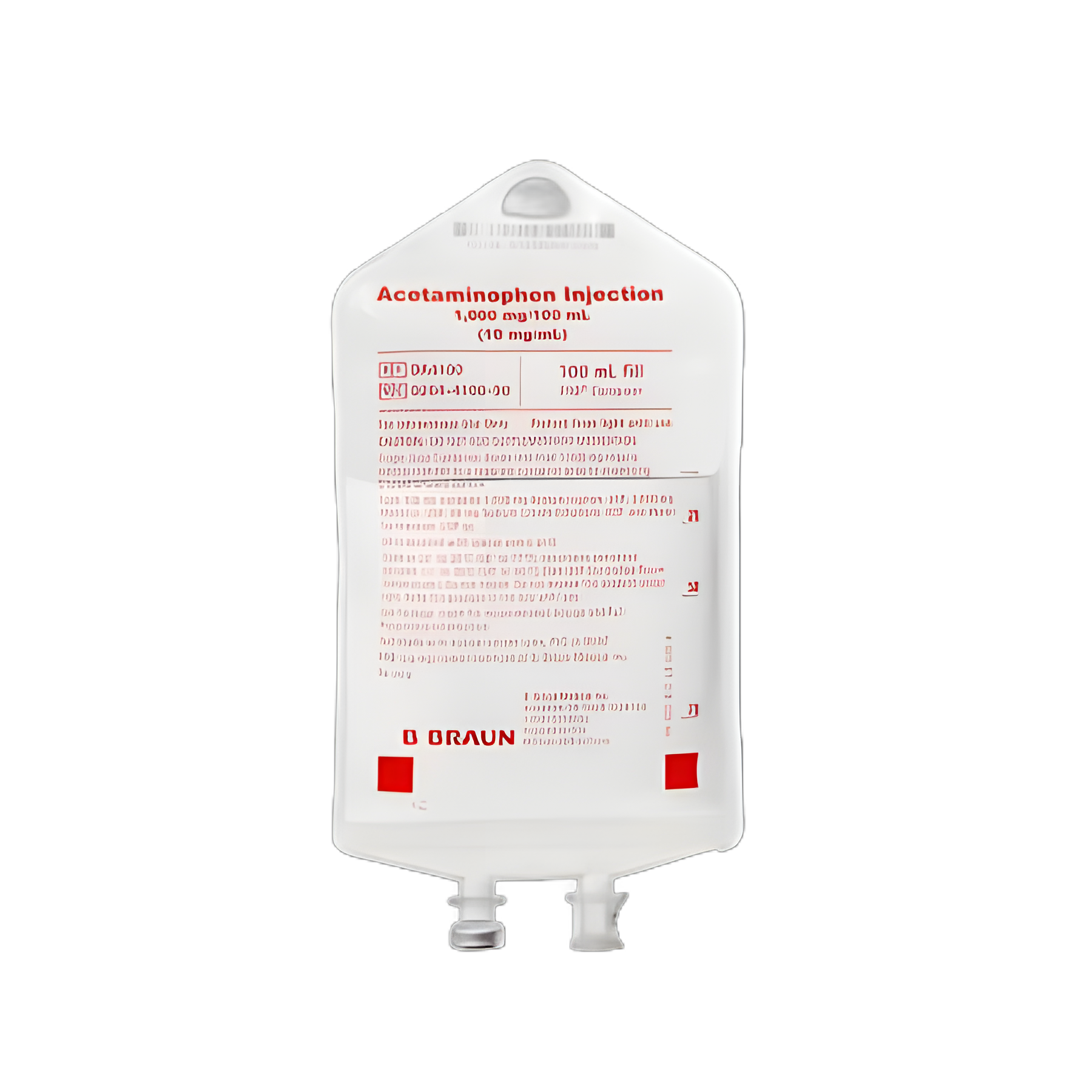 B. Braun Acetaminophen 1000 mg / 100 mL IV Solution for Pain Relief