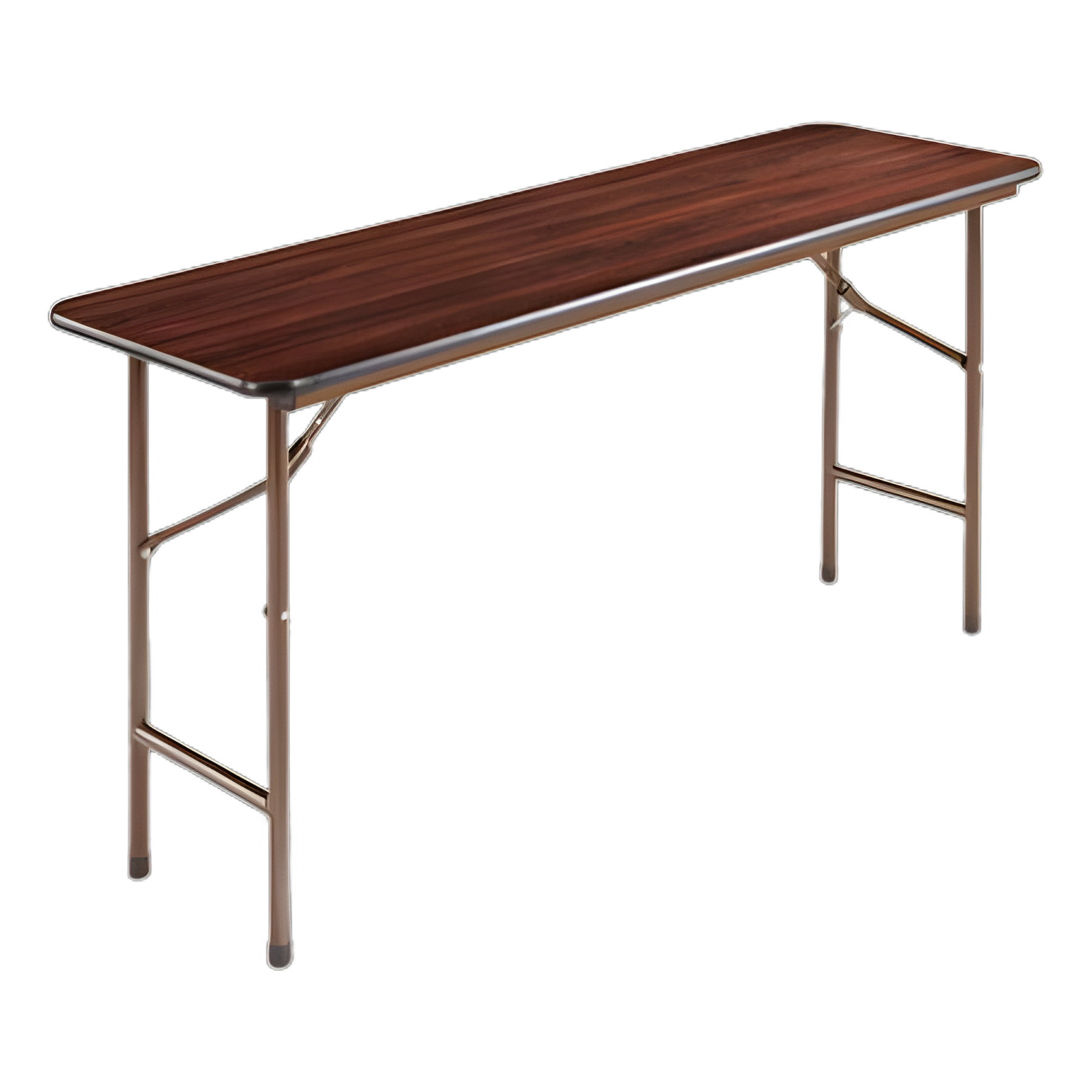 Alera Mahogany Wood Folding Table for Healthcare Facilities - 59.88w x 17.75d x 29.13h