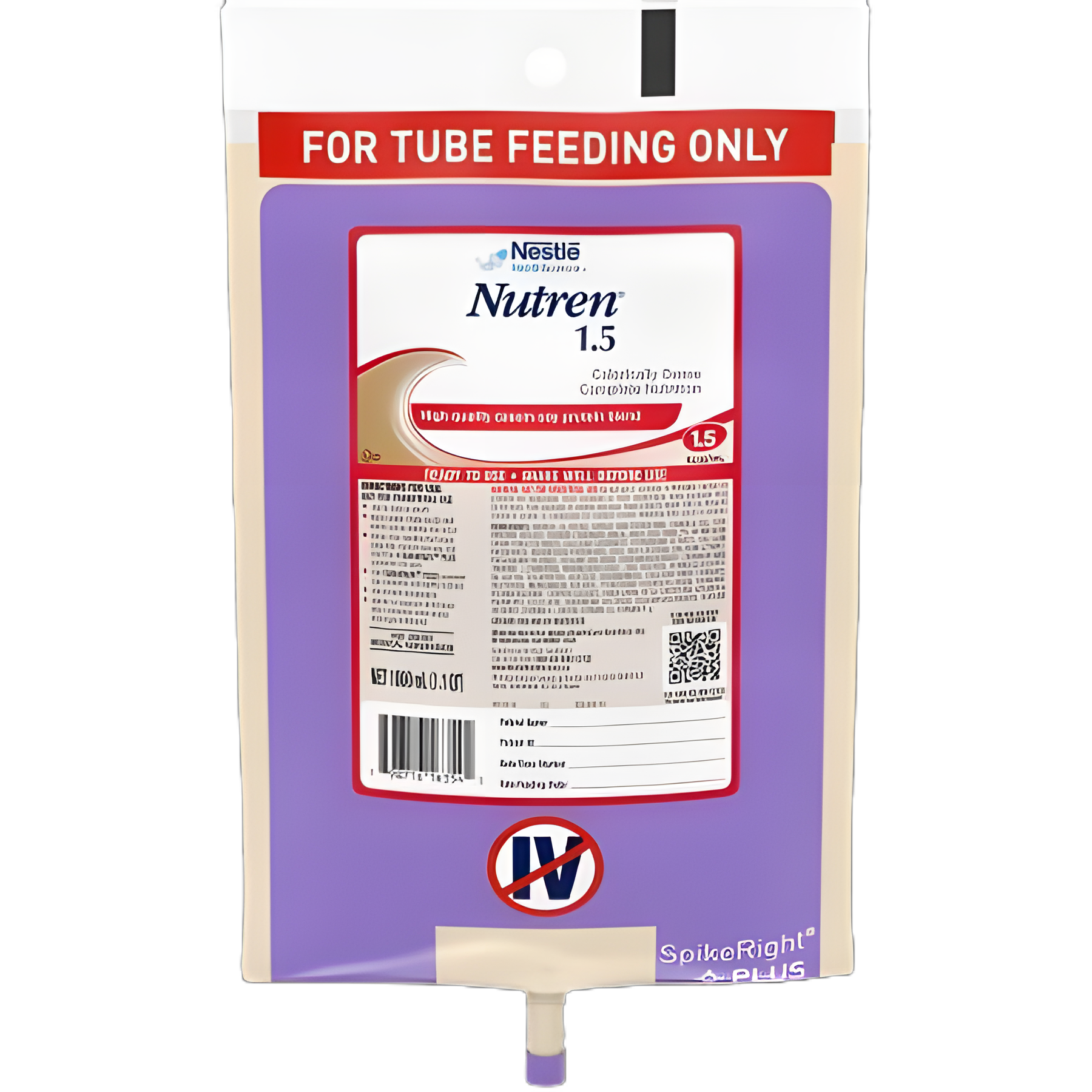 Tube Feeding Formula Nutren® 1.5 Unflavored Liquid 1000 mL Ready to Hang Prefilled Container