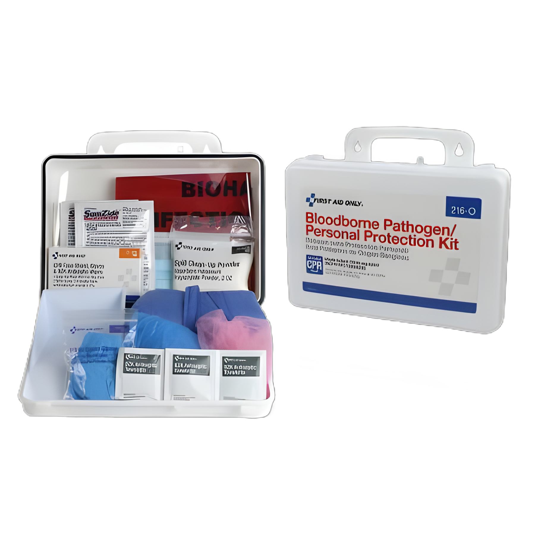 Bloodborne Pathogen Spill Clean Up / Personal Protection With CPR Pack Kit First Aid Only