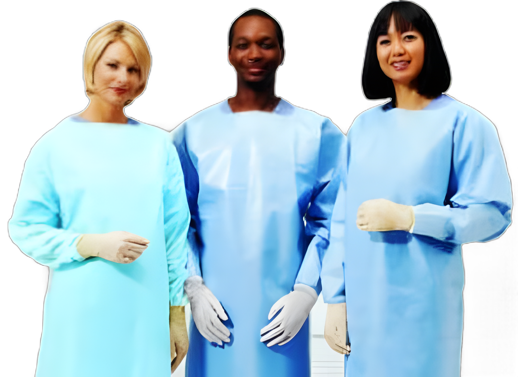 Protective Procedure Gown One Size Fits Most Blue NonSterile AAMI Level 4 Disposable - 4201PG