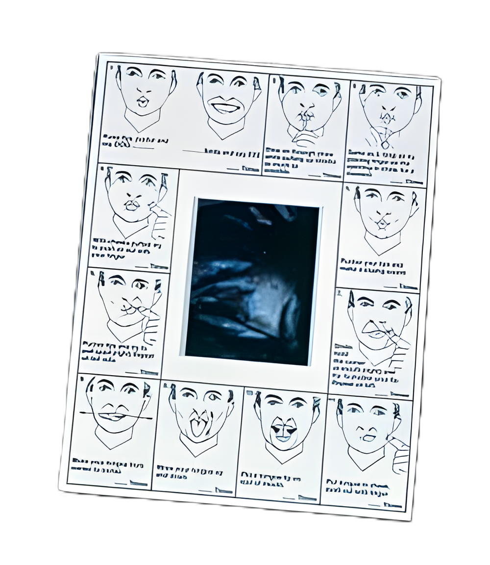 Mouth Exercise Chart Oral Images™ Oral Image with Mirror 8-1/2 X 11 Inch Paper