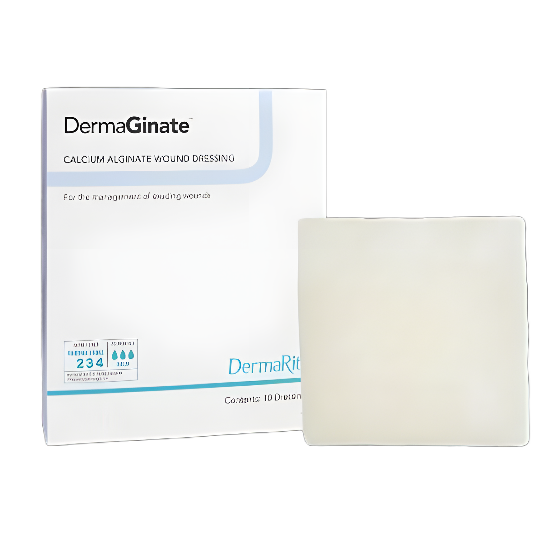 Alginate Dressing DermaGinate® 2 X 2 Inch Square