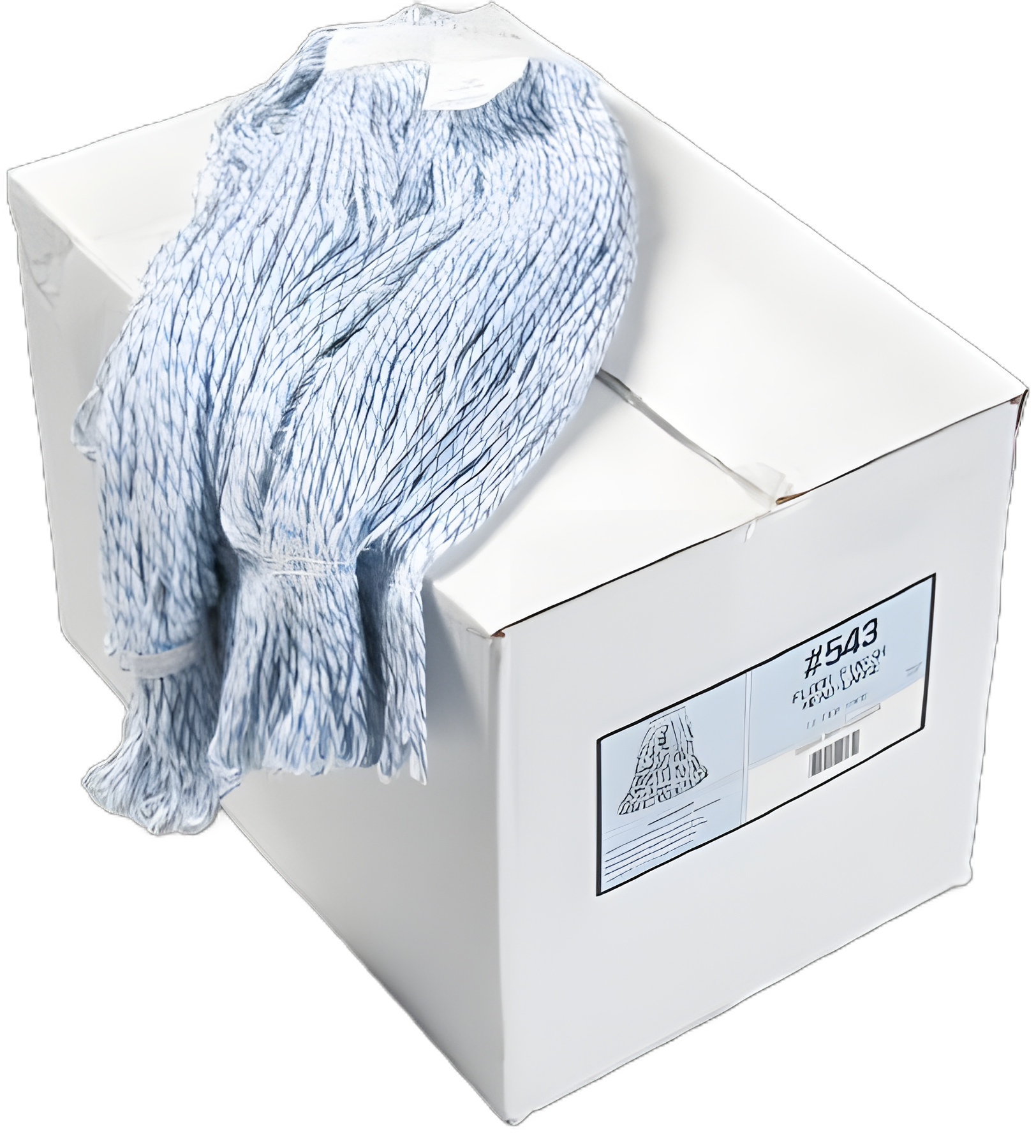 Boardwalk® Looped-End Large Blue/White Rayon/Polyester Wet Mop Head