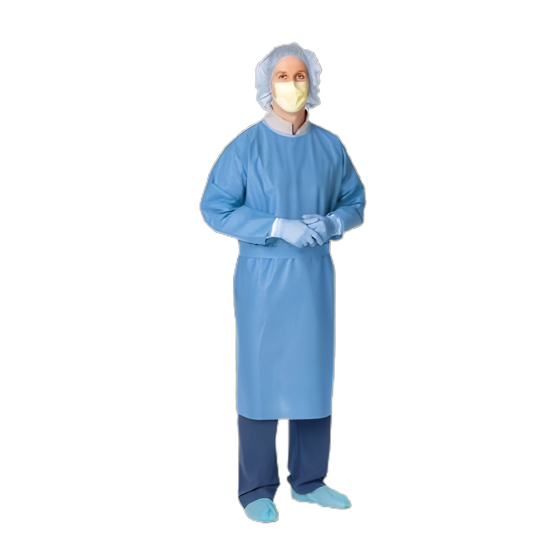 Protective Procedure Gown X-Large Blue NonSterile Not Rated Disposable - 3201PG