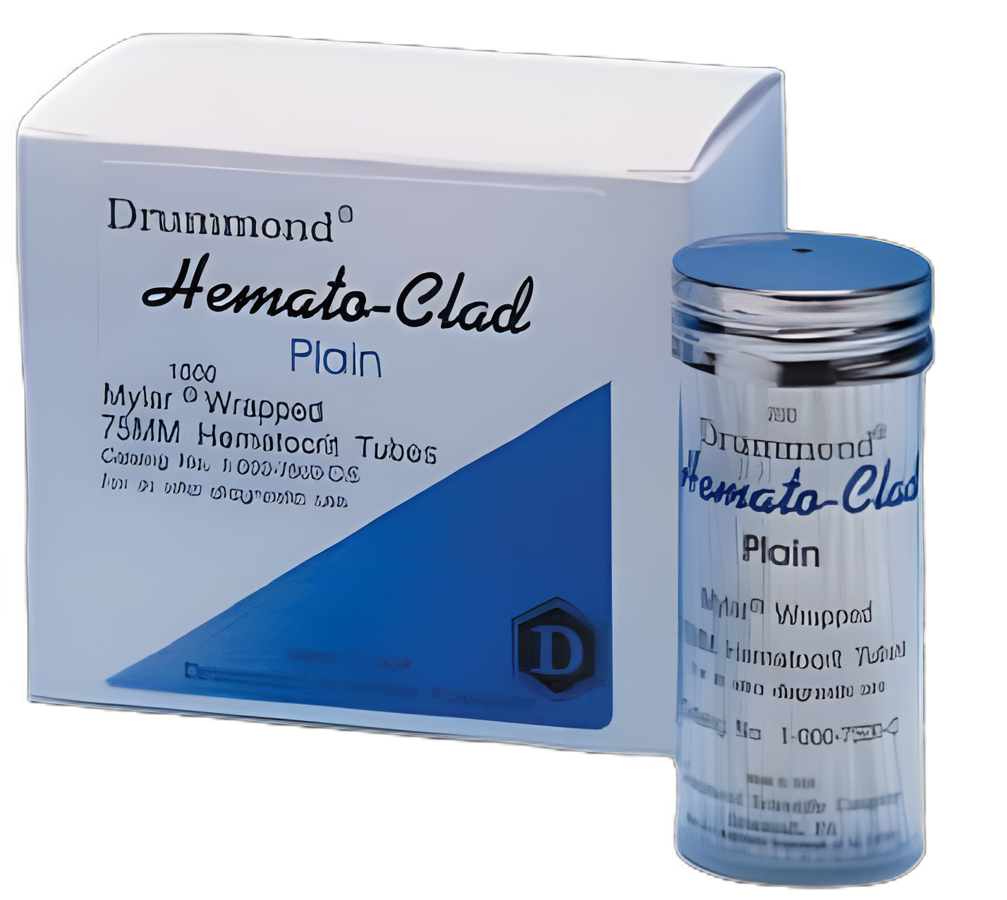 Hemato-Clad® Capillary Blood Collection Tube Plain 70 µL Without Closure Mylar Wrapped Glass Tube