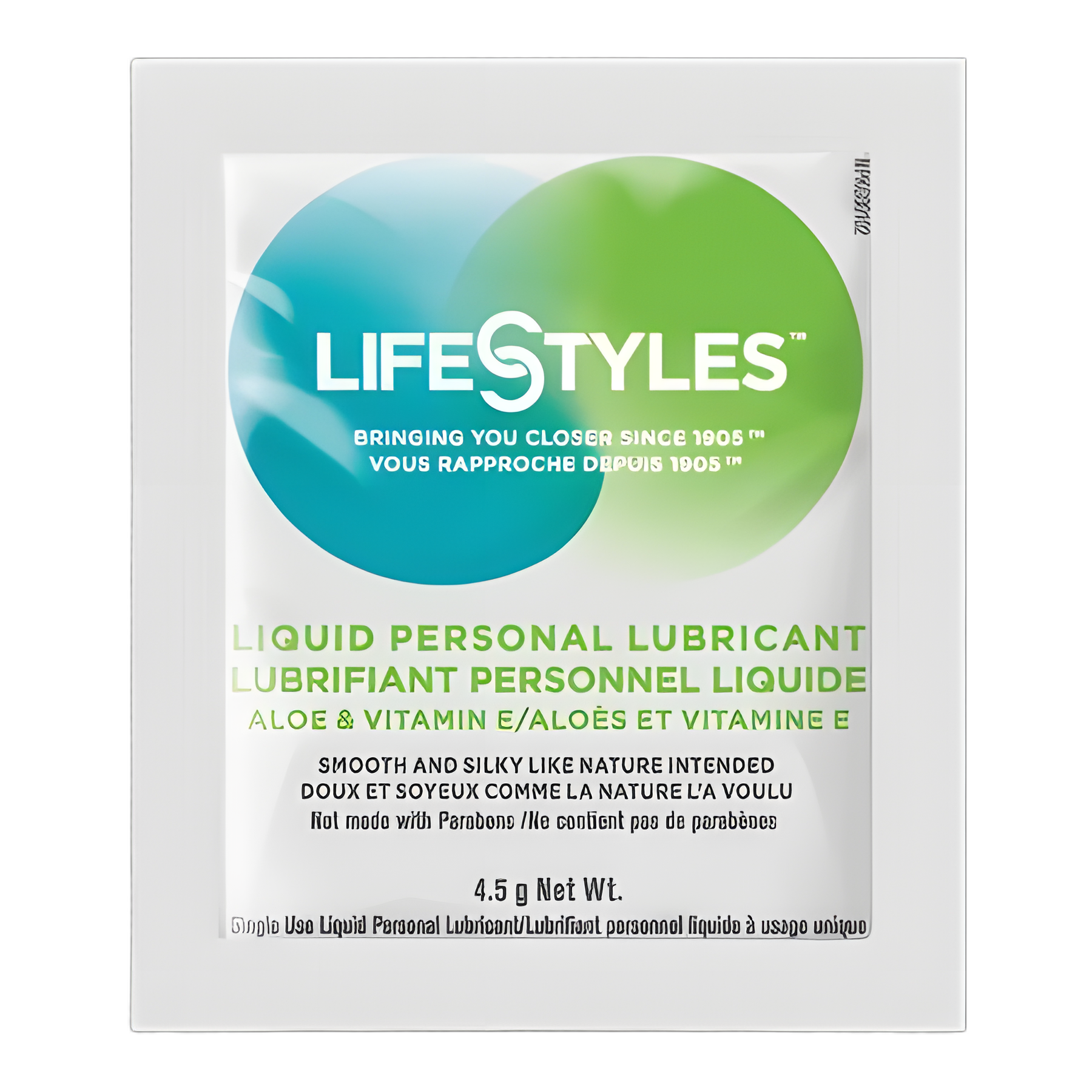 Personal Lubricant Lifestyles® 4.5 Gram Individual Packet - 410107
