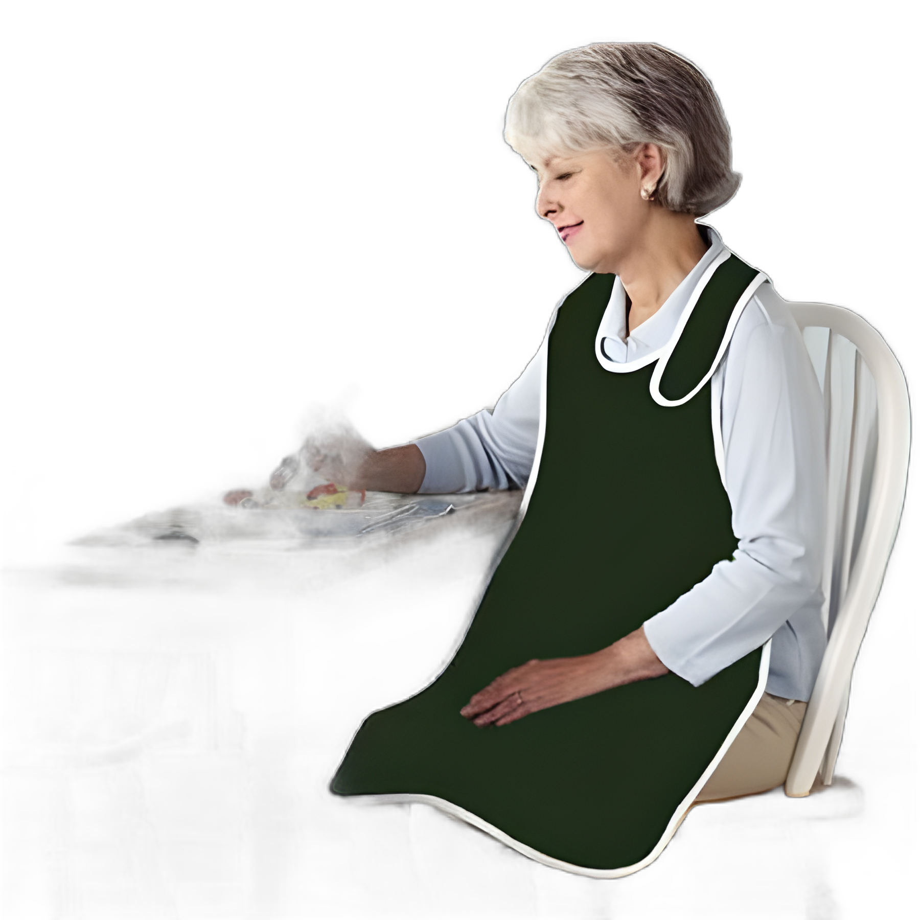 Bib Hook and Loop Closure Reusable Polyester / Cotton Front Lined with 100% Nylon
