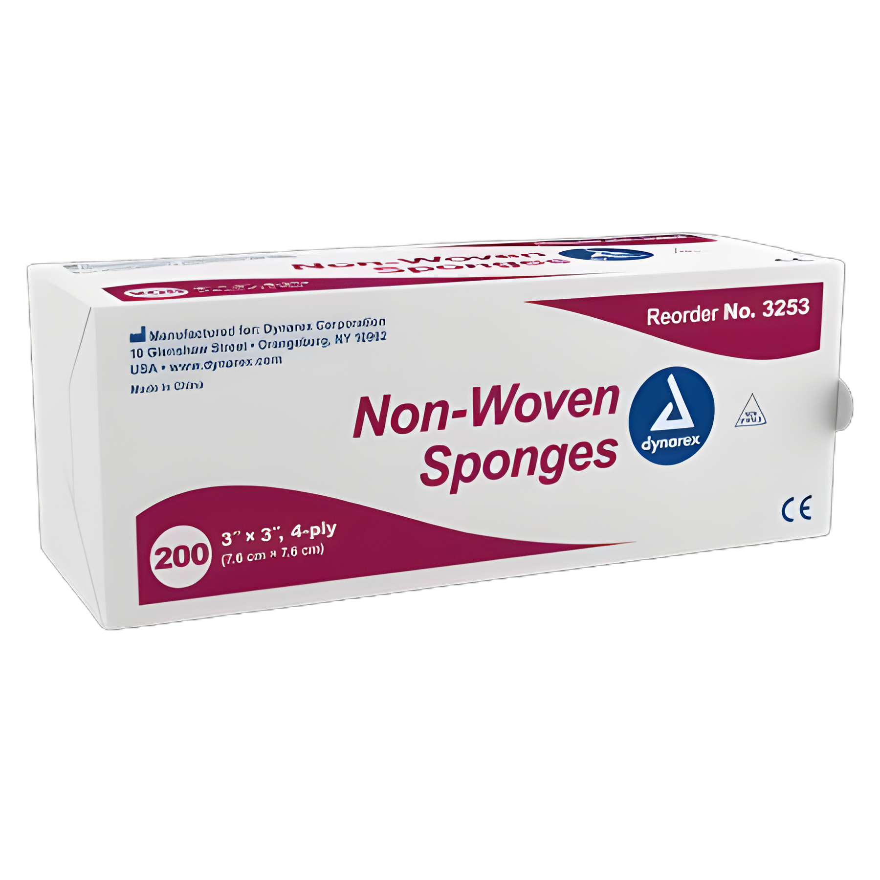 Nonwoven Sponge 3 X 3 Inch 200 per Pack NonSterile 4-Ply Square