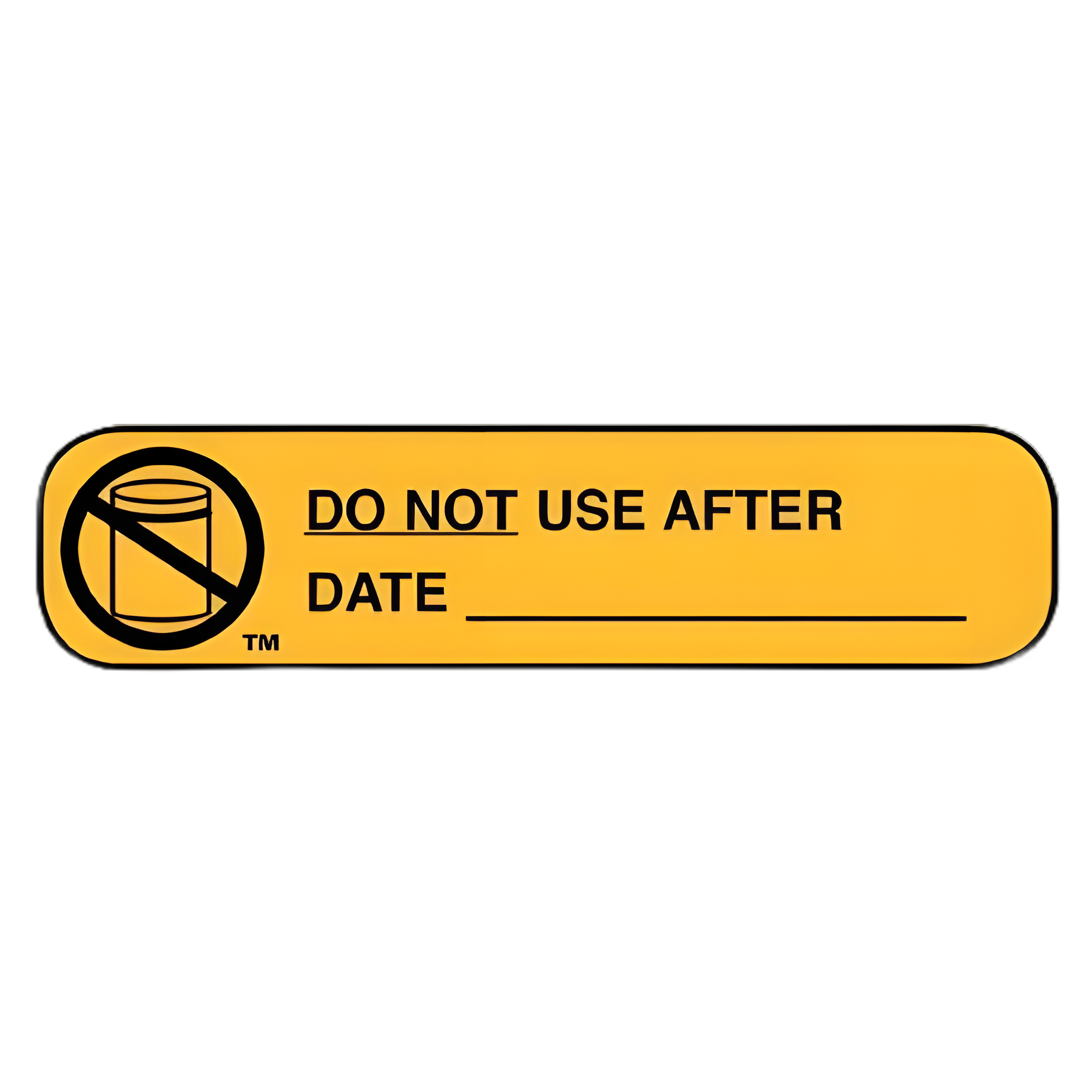 Apothecary Products® Auxiliary Label - DO NOT USE AFTER/DATE - Yellow Quality Control Label 3/8 X 1-9/16 Inch