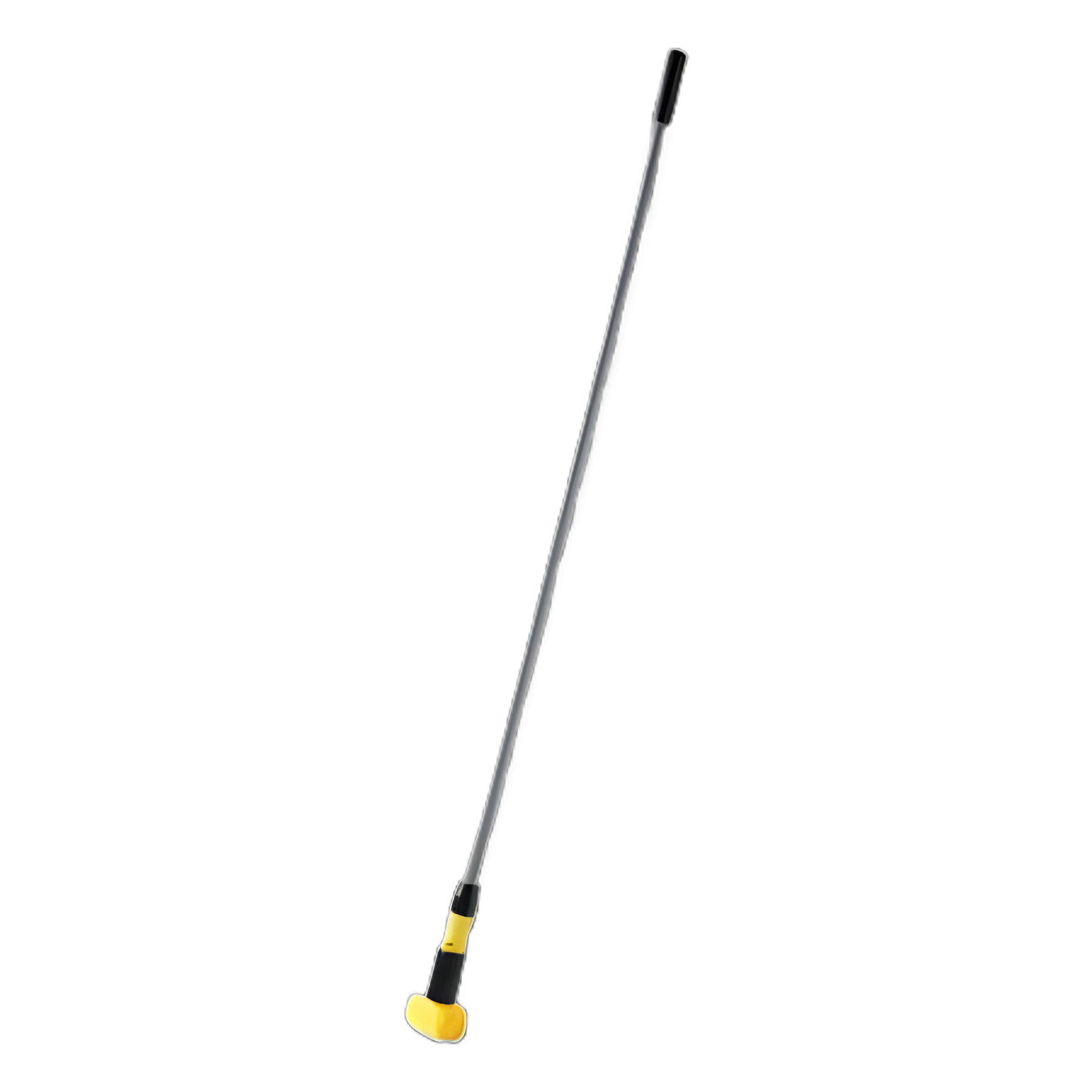 Fiberglass Gripper Mop Handle, 1" dia x 60", Gray/Yellow