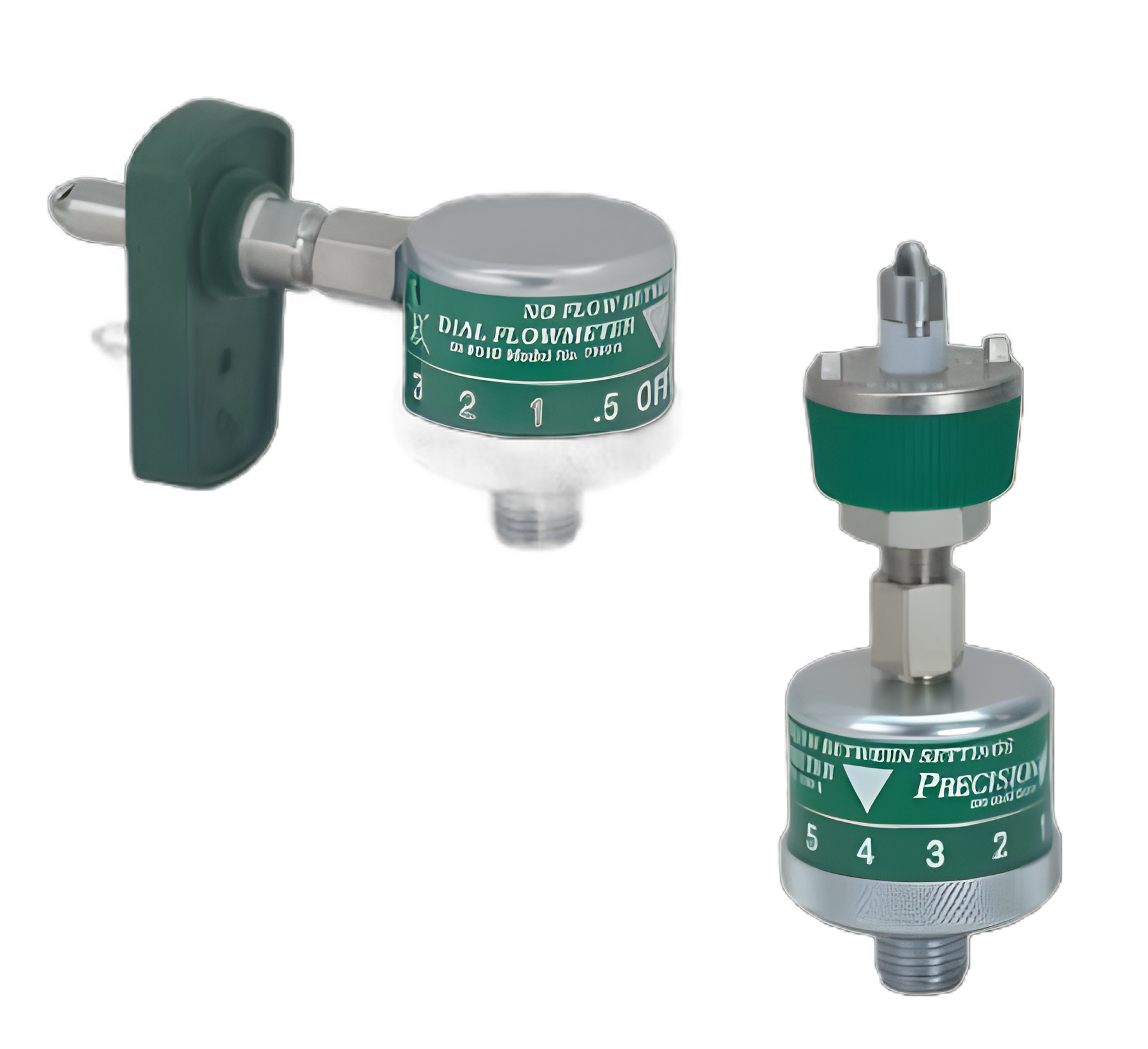 Precision Medical® Oxygen Flowmeter Dial with Top Connection 0 - 25 LPM 1/8 Inch NPT Female Connector