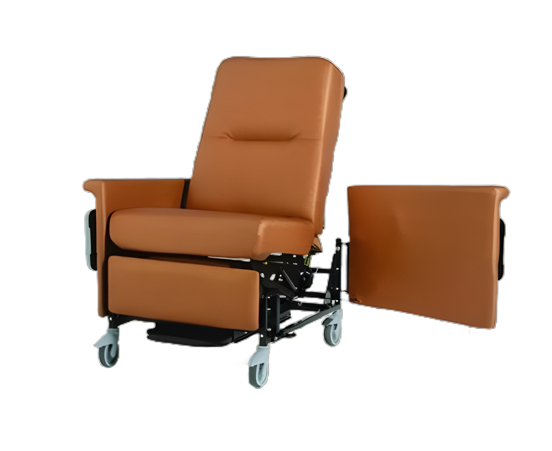 Bariatric Transport Power Recliner 86P Series with Swing-Away Arms and Trendelenburg Position - Bonnie Blue Vinyl
