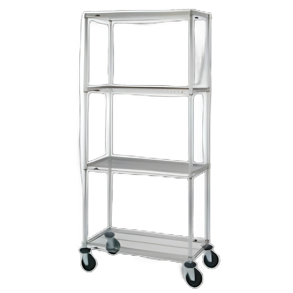 Wire Shelving Cart Super Erecta® Chrome 21 X 36 X 69 Inch 21 X 36 Inch, Wire Shelves, Plated Posts