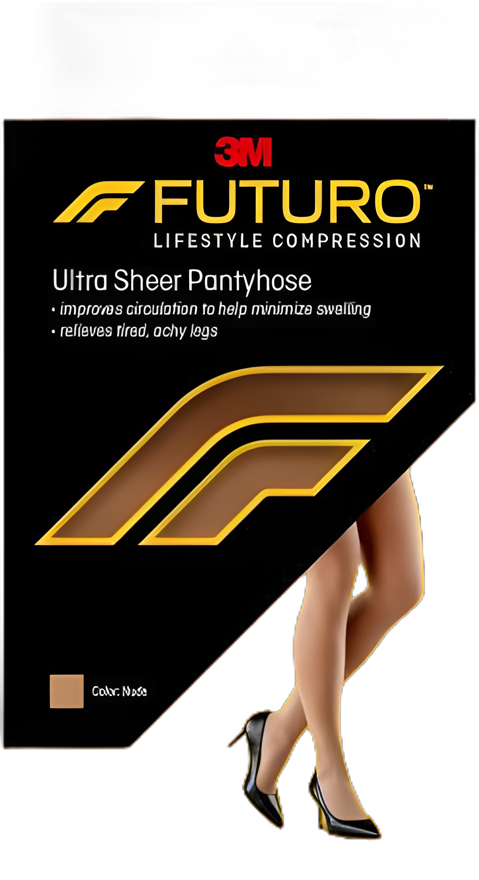 3M™ Futuro™ Energizing Plus Size Compression Pantyhose - Waist High, Nude, Closed Toe for Varicose Veins