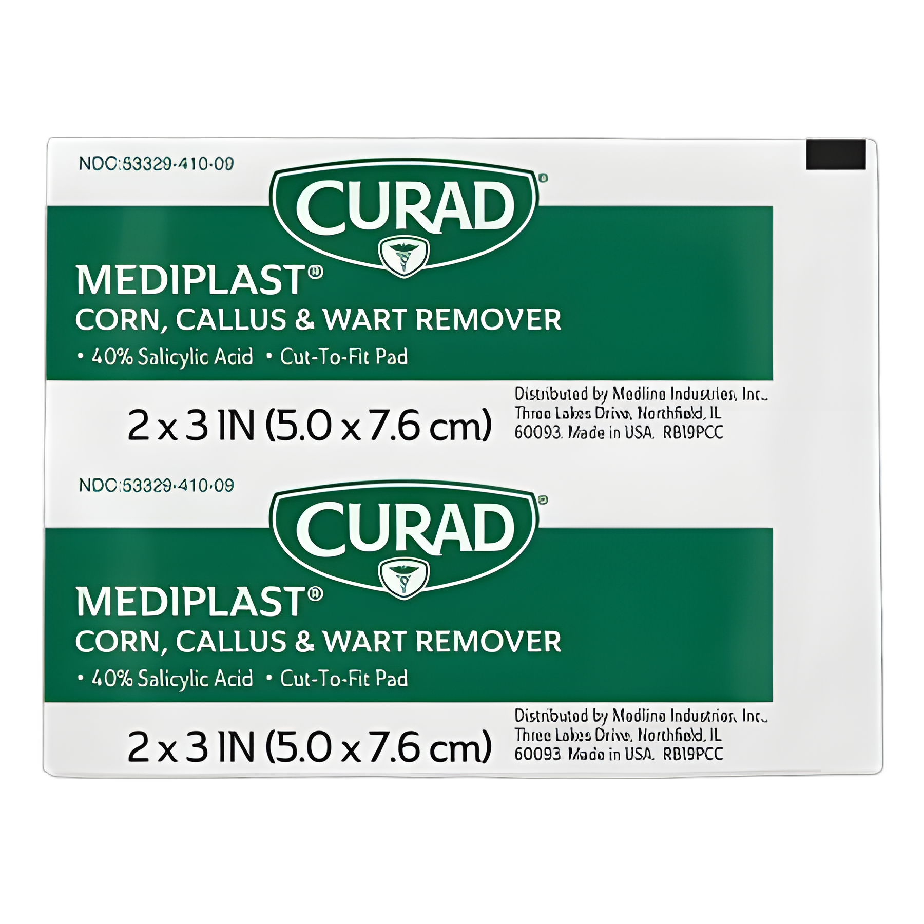 Corn / Callus / Wart Remover Curad® MediPlast® 40% Strength Medicated Pad 25 per Box