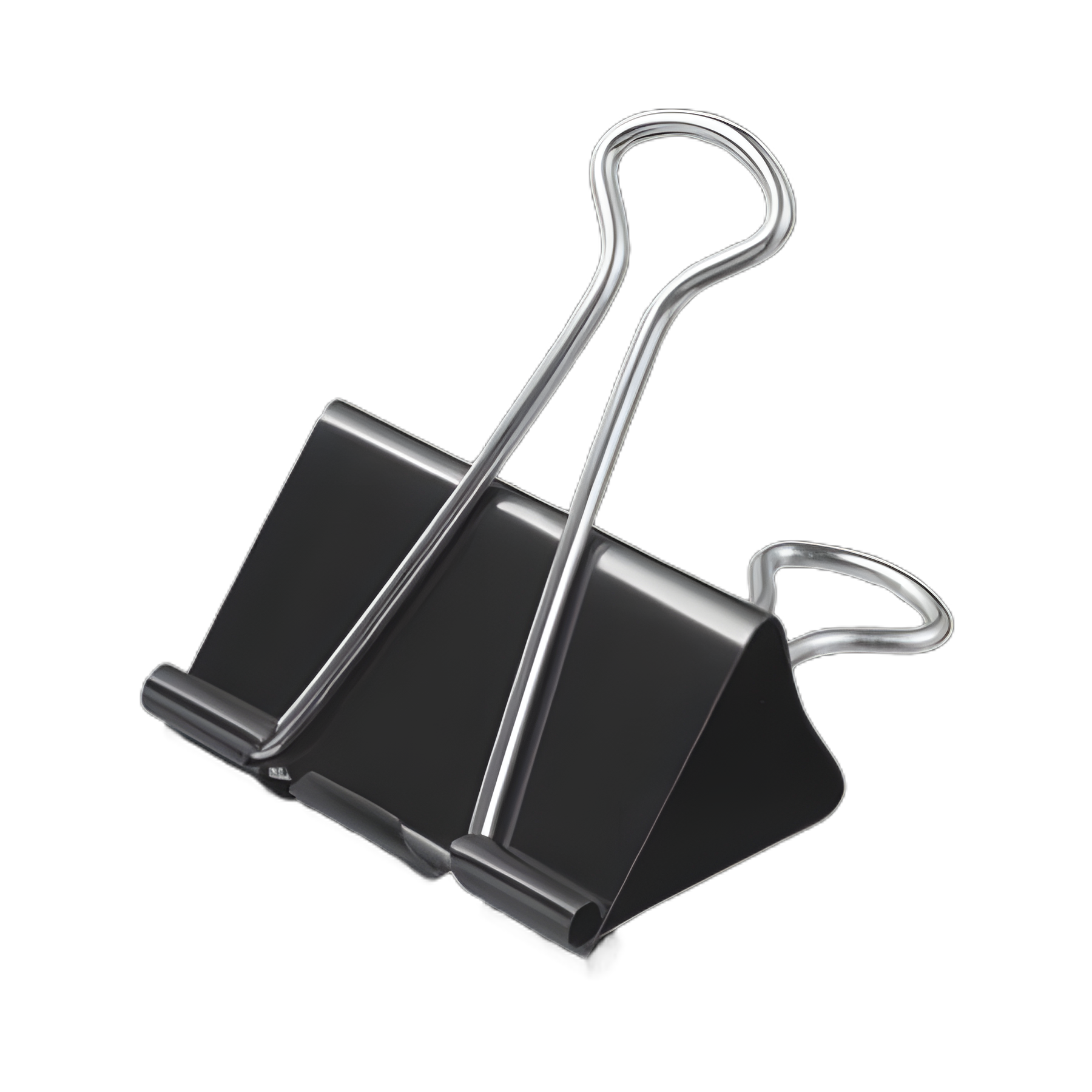 Large Binder Clips with Storage Tub for Medical Documentation, Black/Silver, 12/Pack