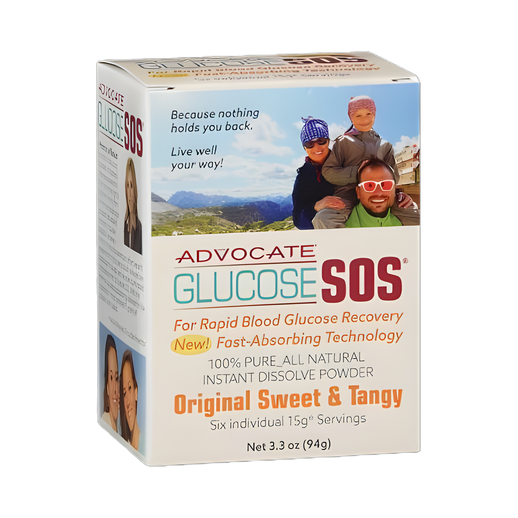 Glucose SOS® Supplement Powder - Quick Absorption for Blood Sugar Management - 6 Pack