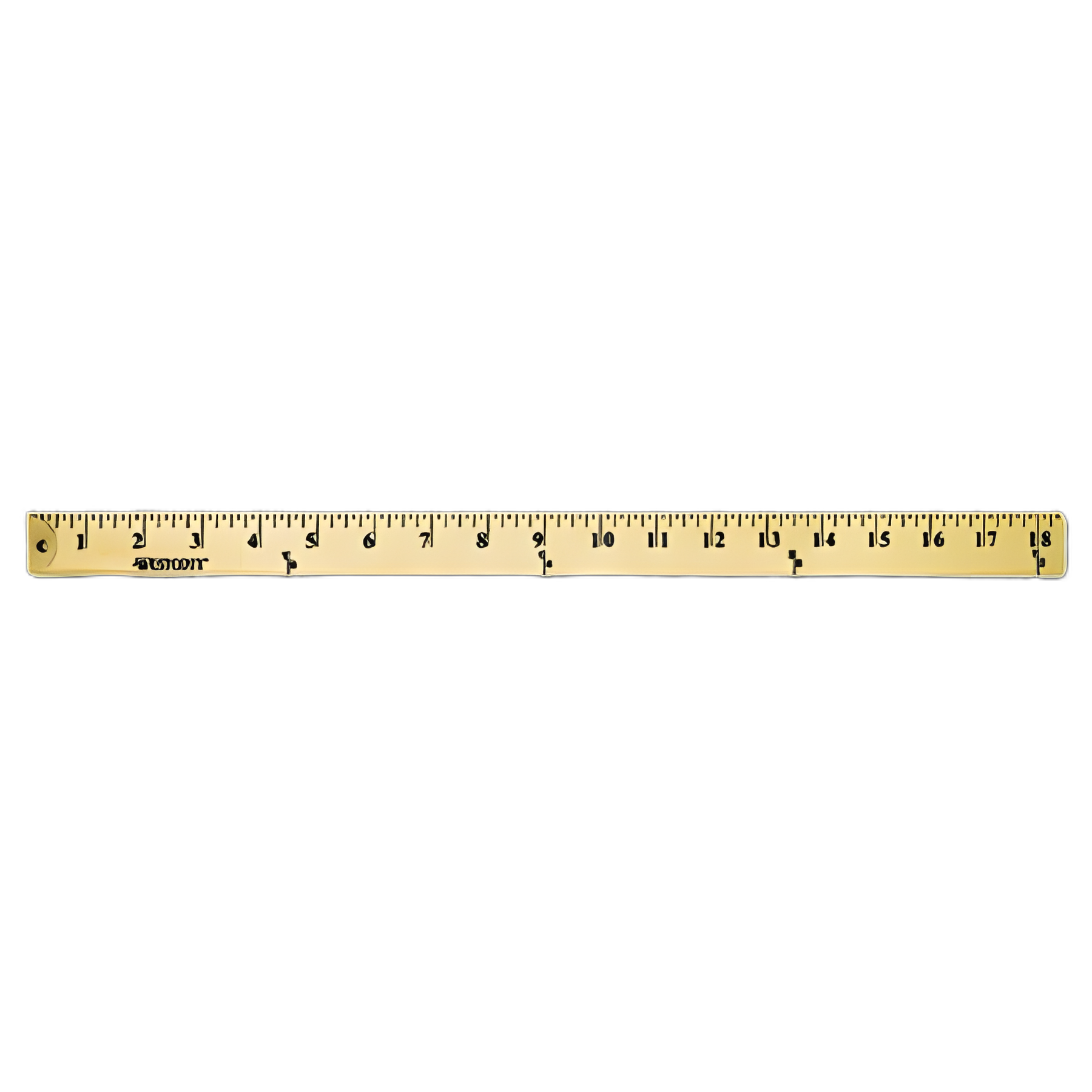 Wood Yardstick with Metal Ends, 36" Long. Clear Lacquer Finish
