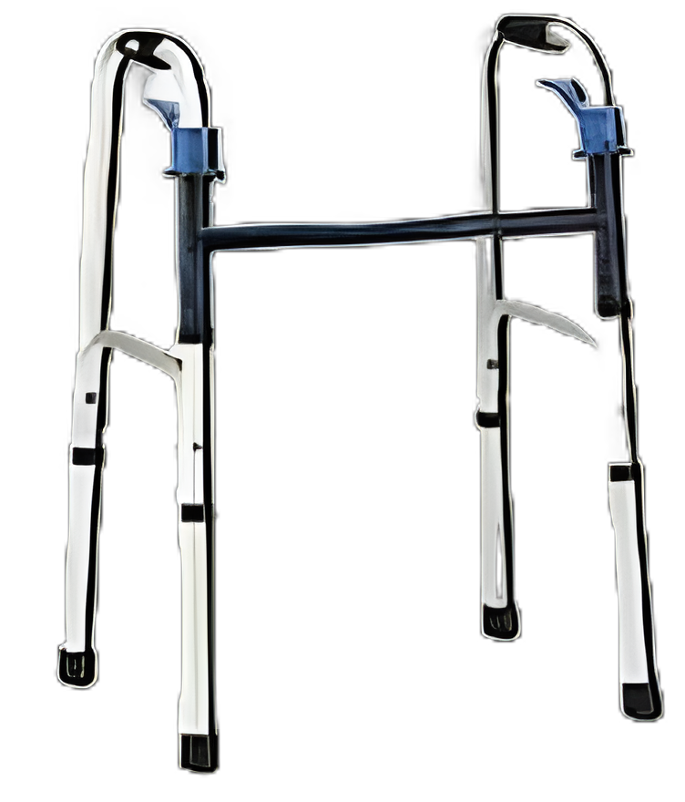 Dual Release Folding Walker Adjustable Height Deluxe 350 lbs. Weight Capacity 25-1/2 to 32 Inch Height