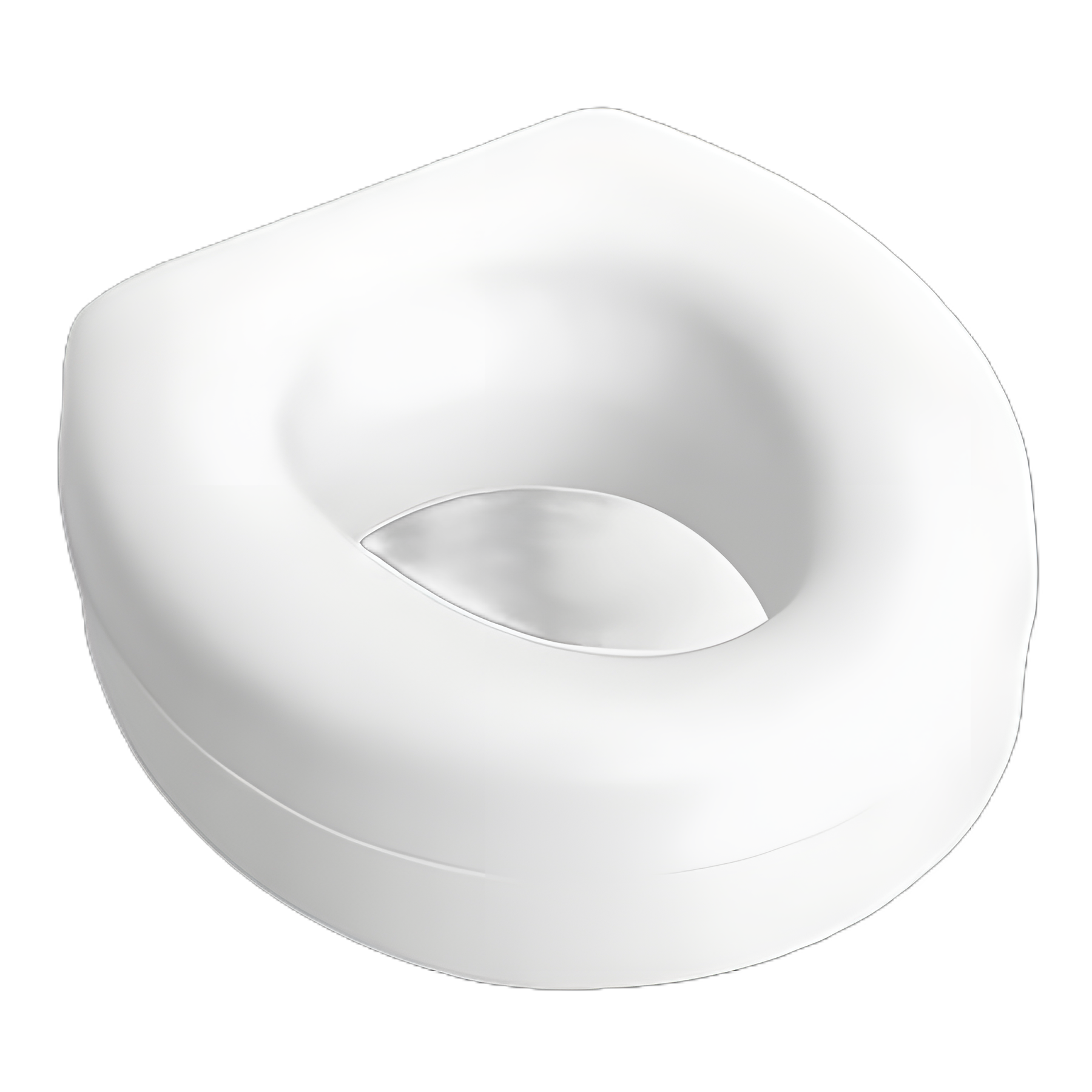 Raised Toilet Seat HealthSmart® 5 Inch Height White 250 lbs. Weight Capacity.