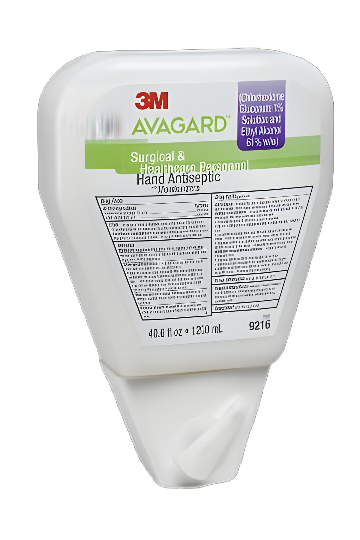 Waterless Surgical Scrub 3M™ Avagard™ 1,200 mL Dispenser Refill Bottle 1% / 61% Strength CHG (Chlorhexidine Gluconate) / Ethyl Alcohol NonSterile