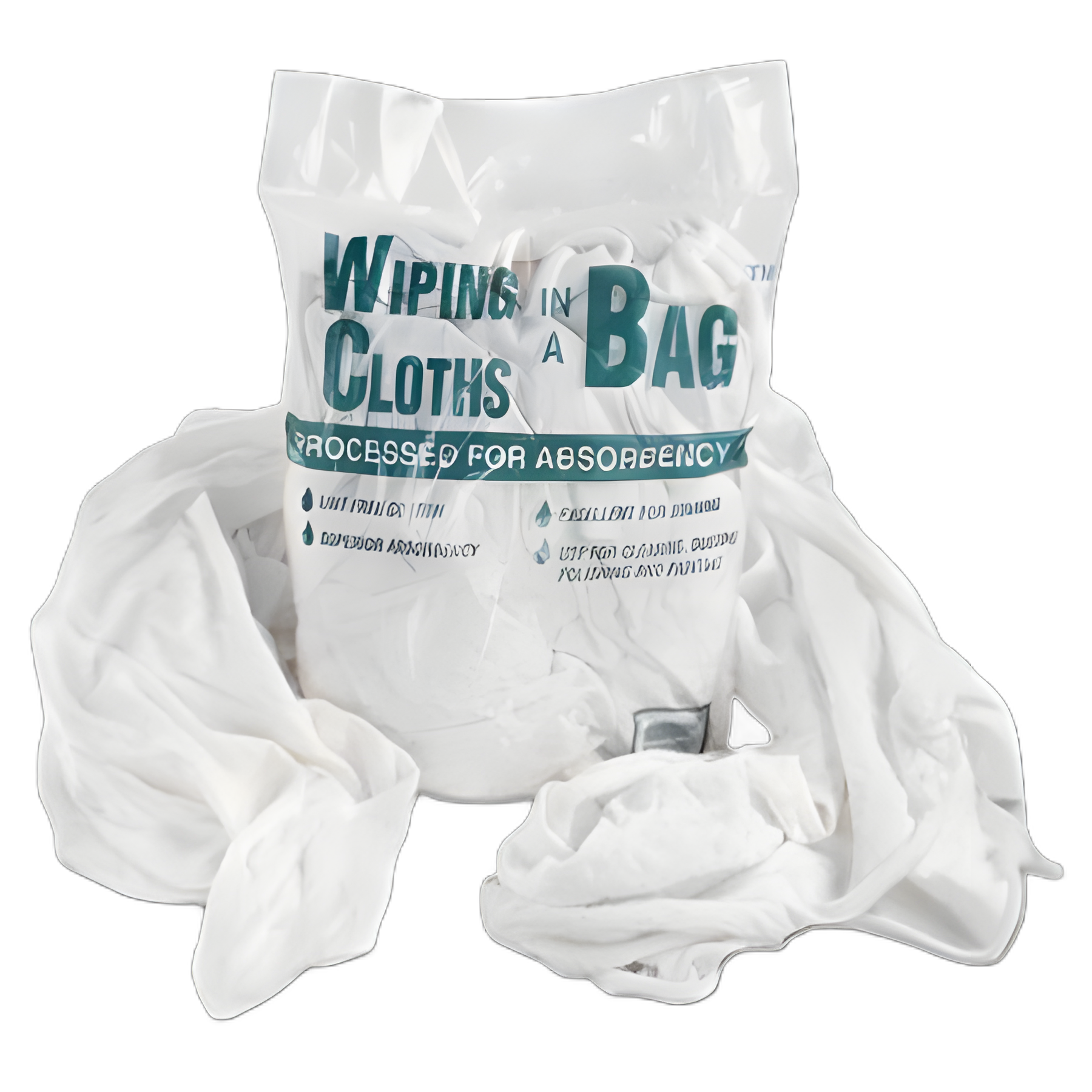 Bag-A-Rags Reusable Wiping Cloths, Cotton, White, 1 lb Pack