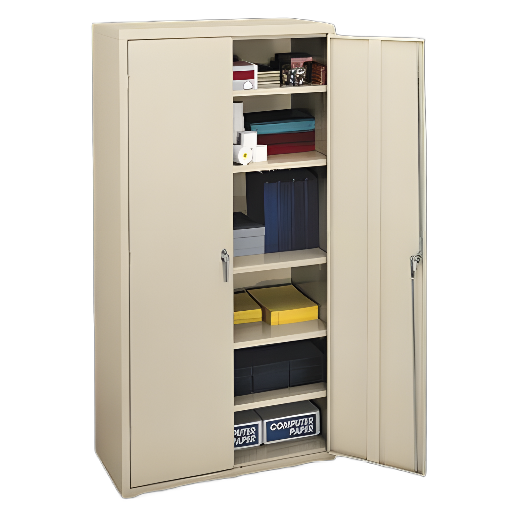 HON Assembled Medical Storage Cabinet, 36w x 18.13d x 71.75h, Putty