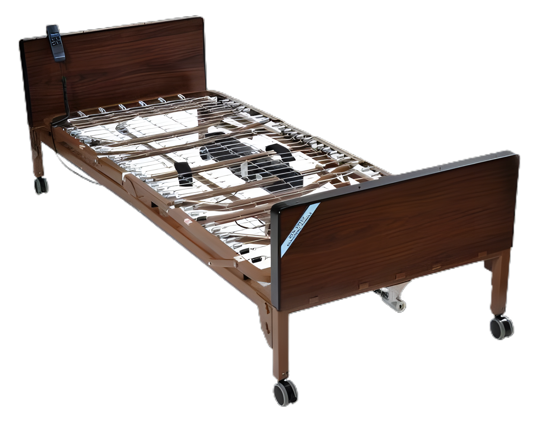 Semi-Electric Bed Delta® Ultra-Light 1000 Home Care 88 Inch Length Spring Deck 12-1/2 to 21-1/2 Inch Height Range - 15030BV-PKG-T