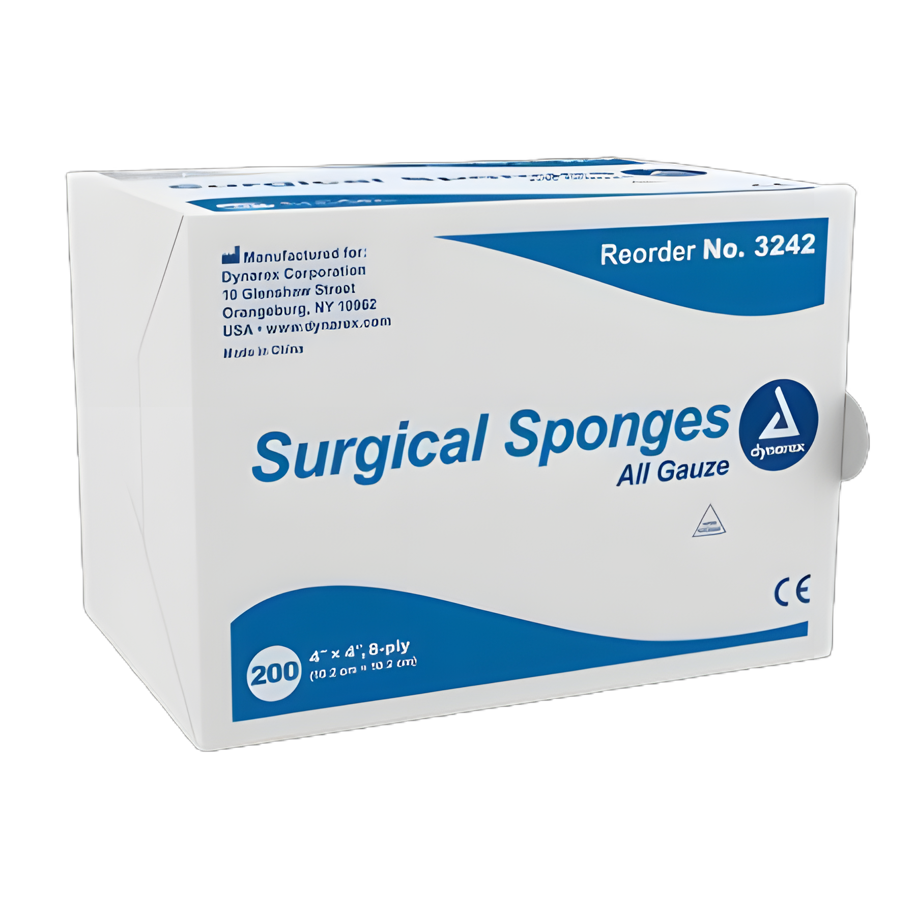 Gauze Sponge Dynarex® 4 X 4 Inch 200 per Pack NonSterile 8-Ply Square