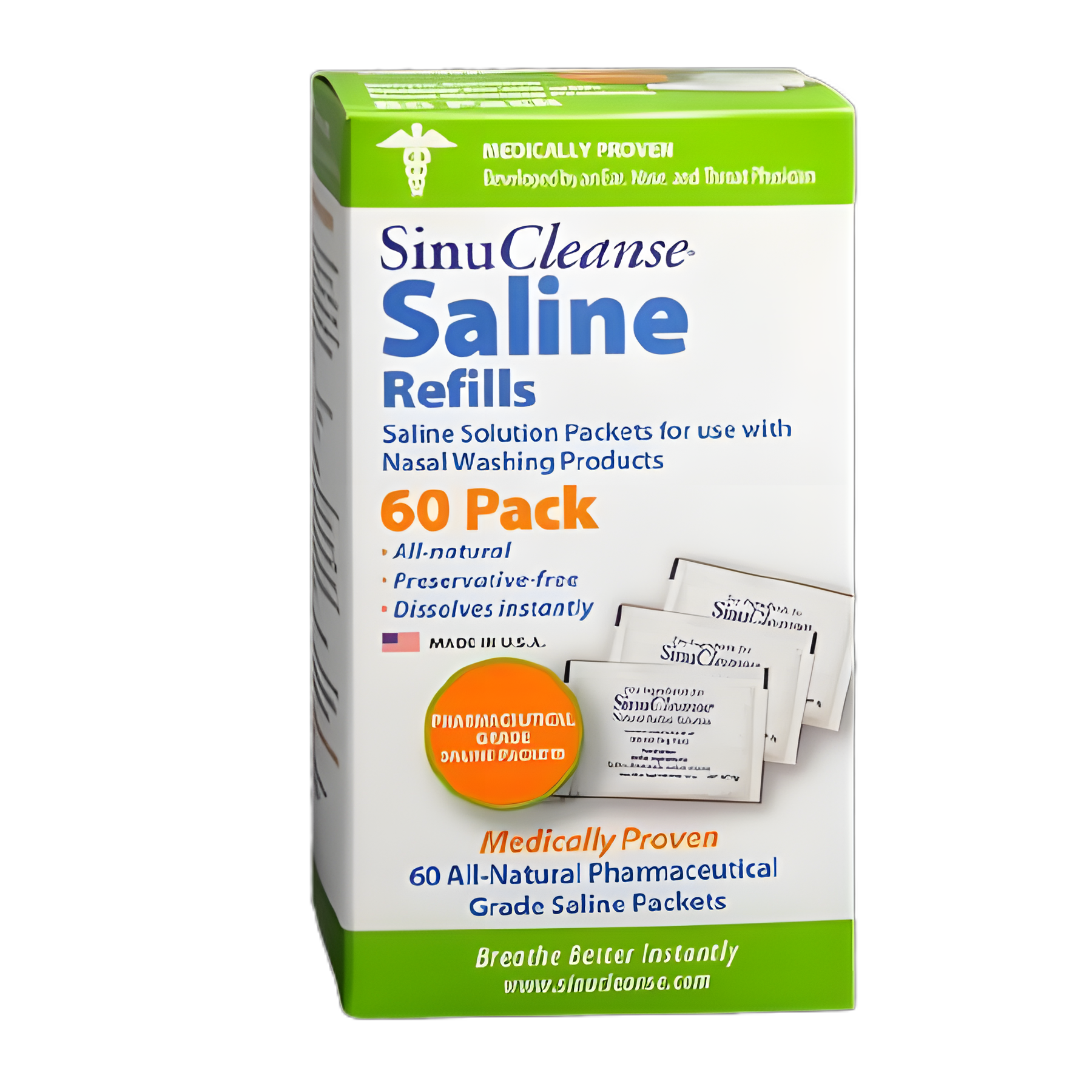 Saline Nasal Rinse Refill Kit SinuCleanse® 2300 mg - 700 mg Strength 60 Packets