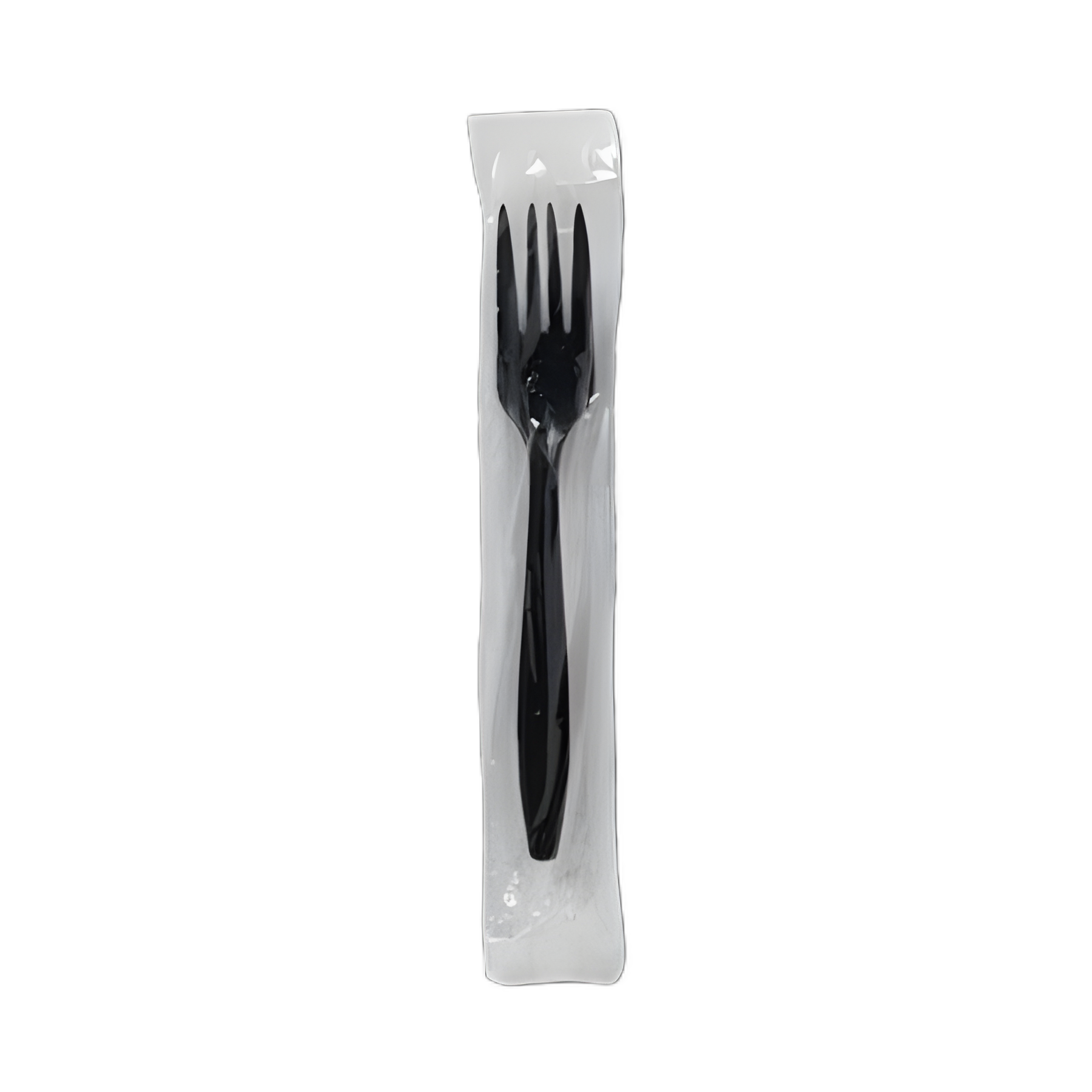 Individually Wrapped Heavyweight Forks, Polypropylene, Black, Ideal for Medical Facilities, 1,000/Carton