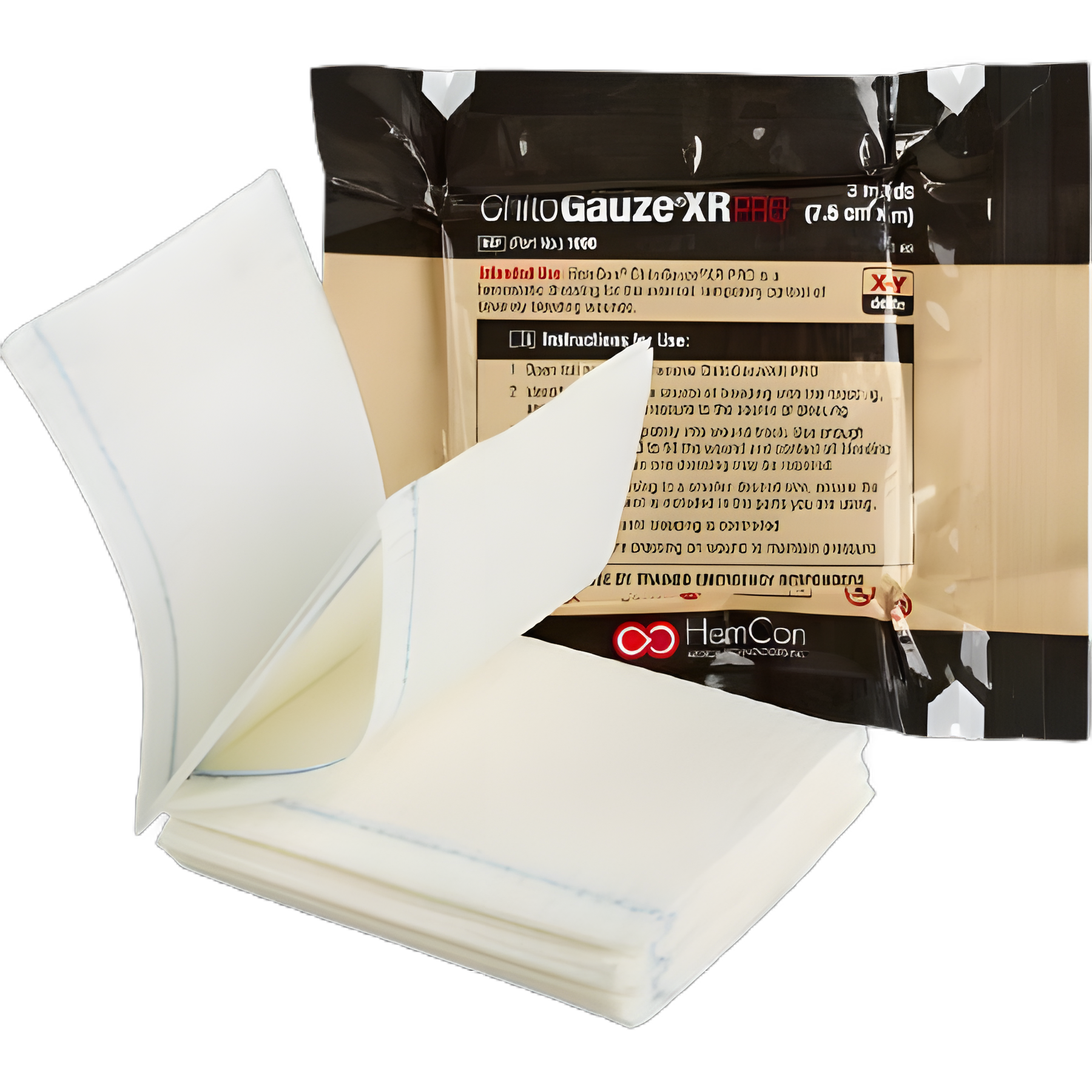 Hemostatic Dressing ChitoGauze® XR PRO 3 Inch X 4 Yard 1 per Pack Sterile
