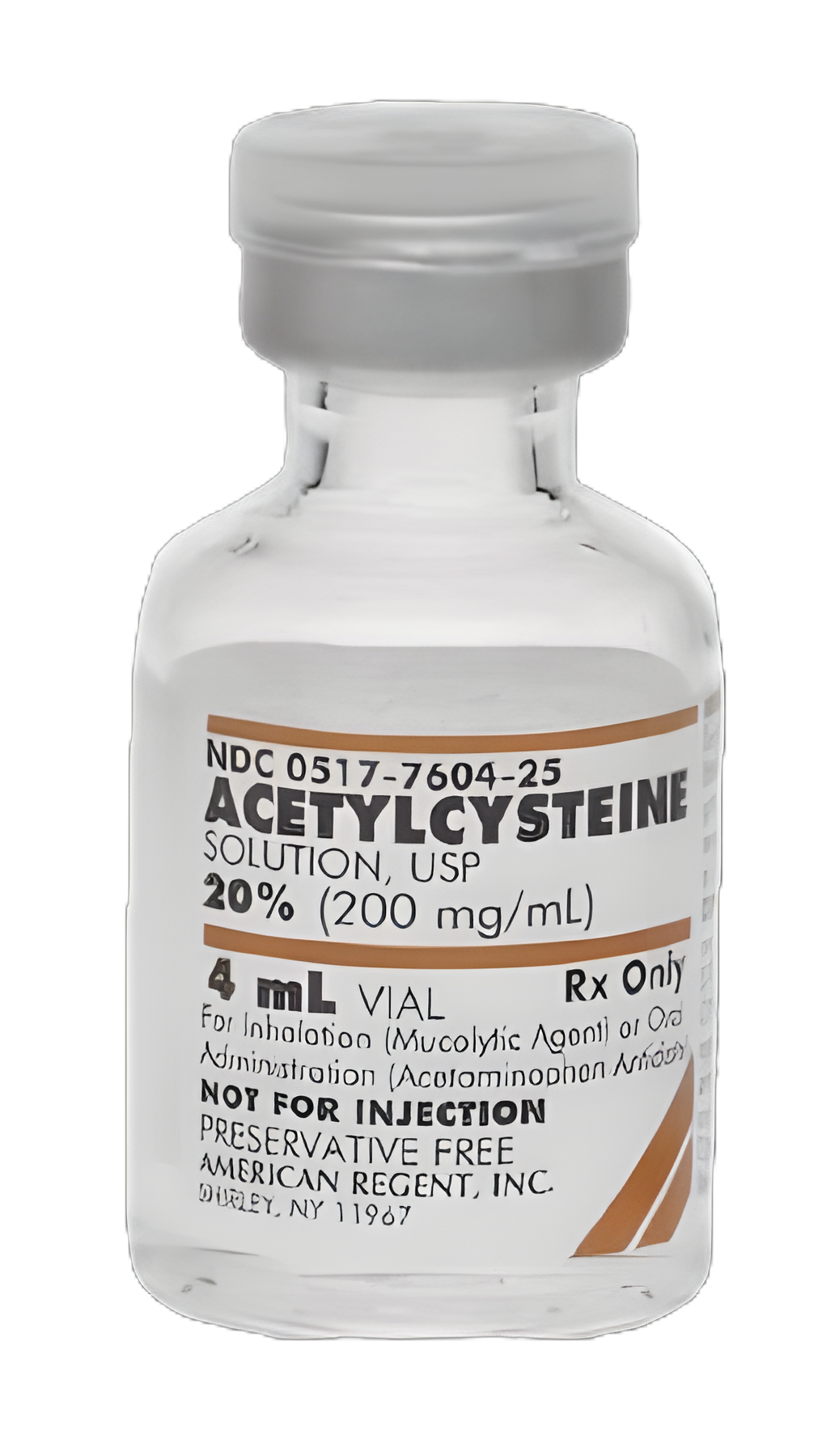 Acetylcysteine, Preservative Free 20%, 200 mg / mL Solution Vial 4 mL
