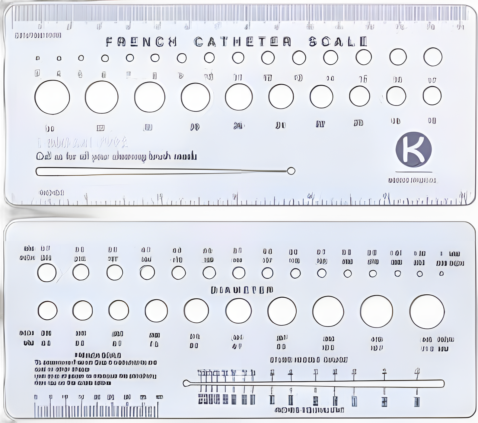 French Catheter Scale Plastic NonSterile 6 Inch