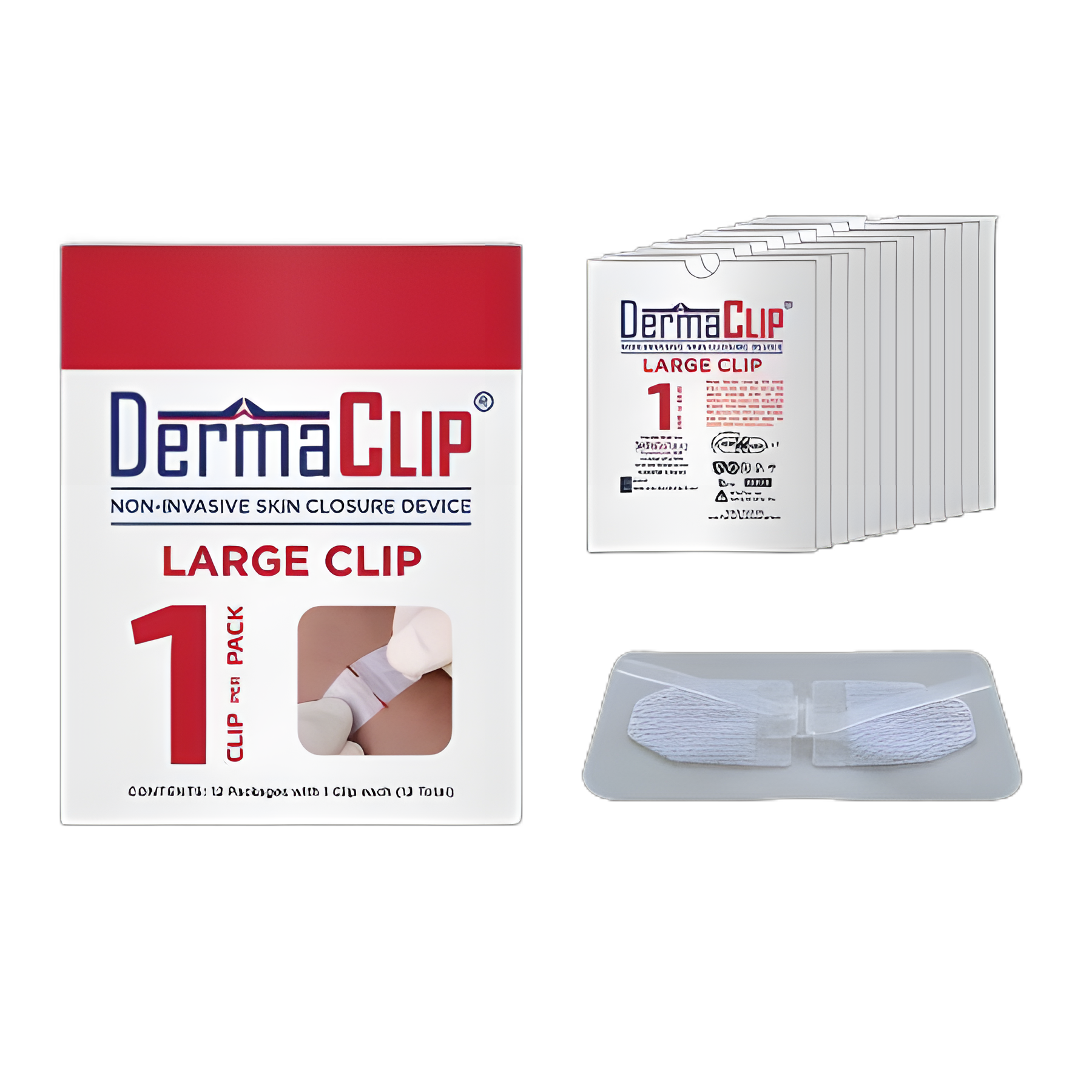Non-Invasive Skin Closure DermaClip® 1 Inch X 21MM Clear - 62003