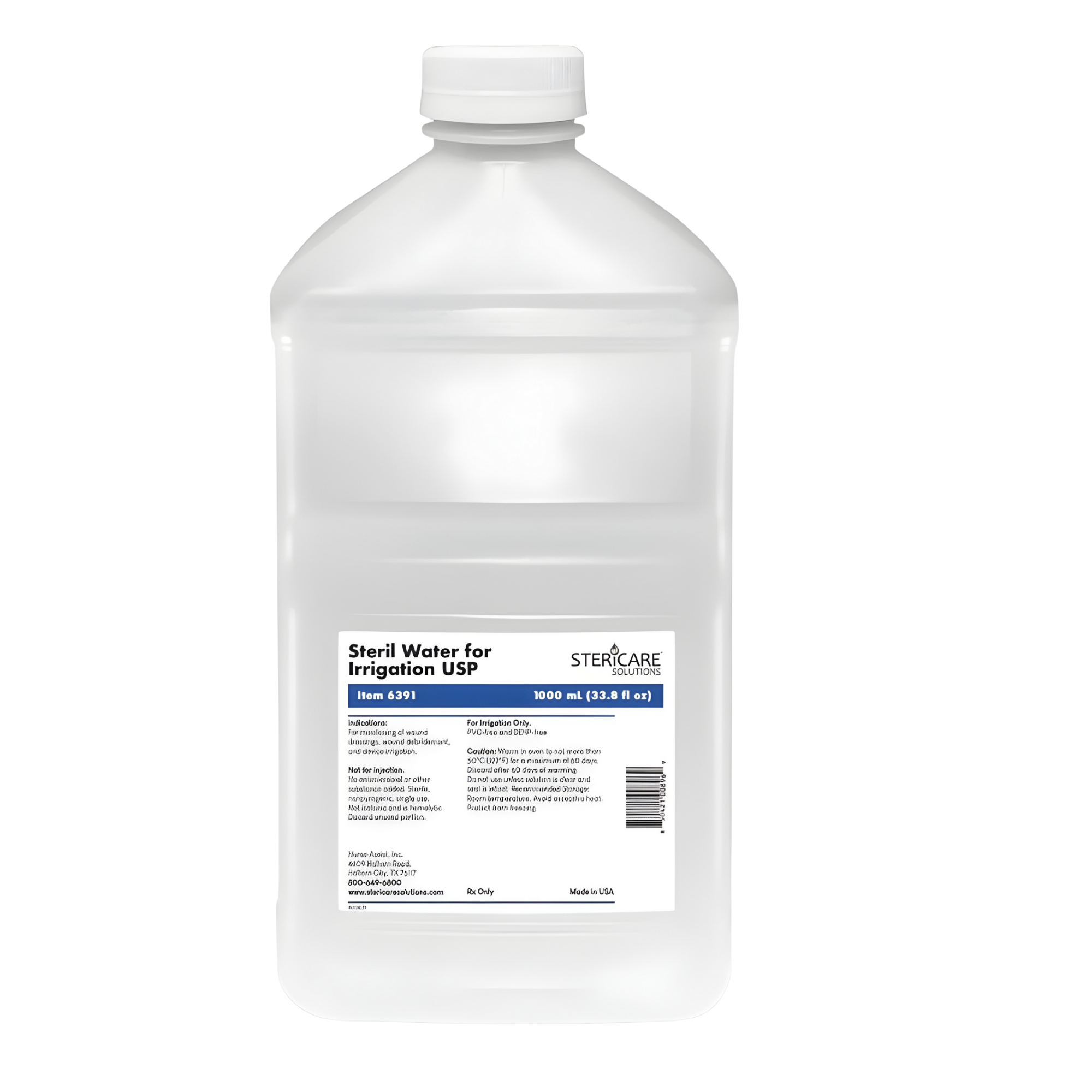 Sterile Water for Irrigation not for injection - 1000mL Bottle