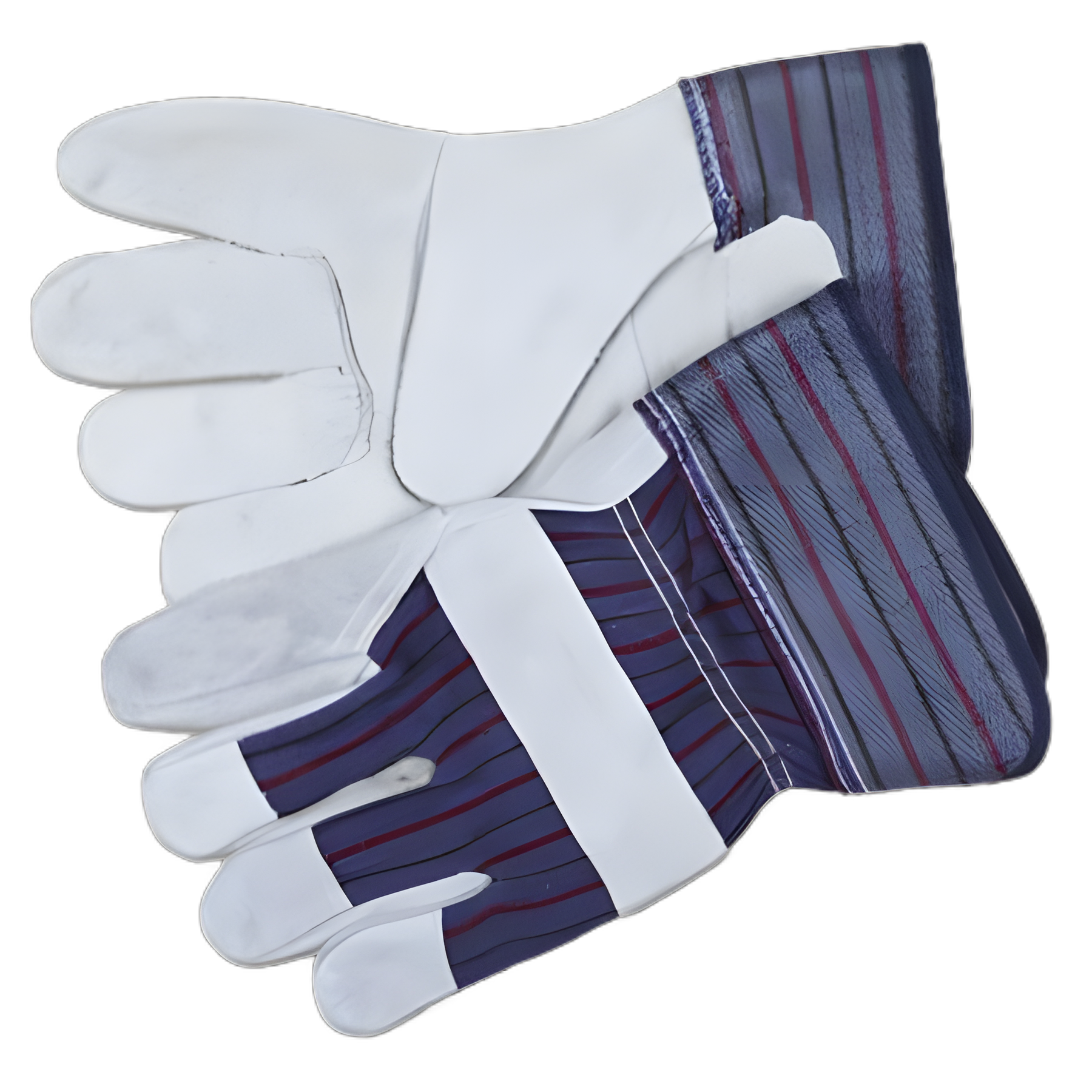 Split Leather Palm Gloves, Large, Gray, Pair