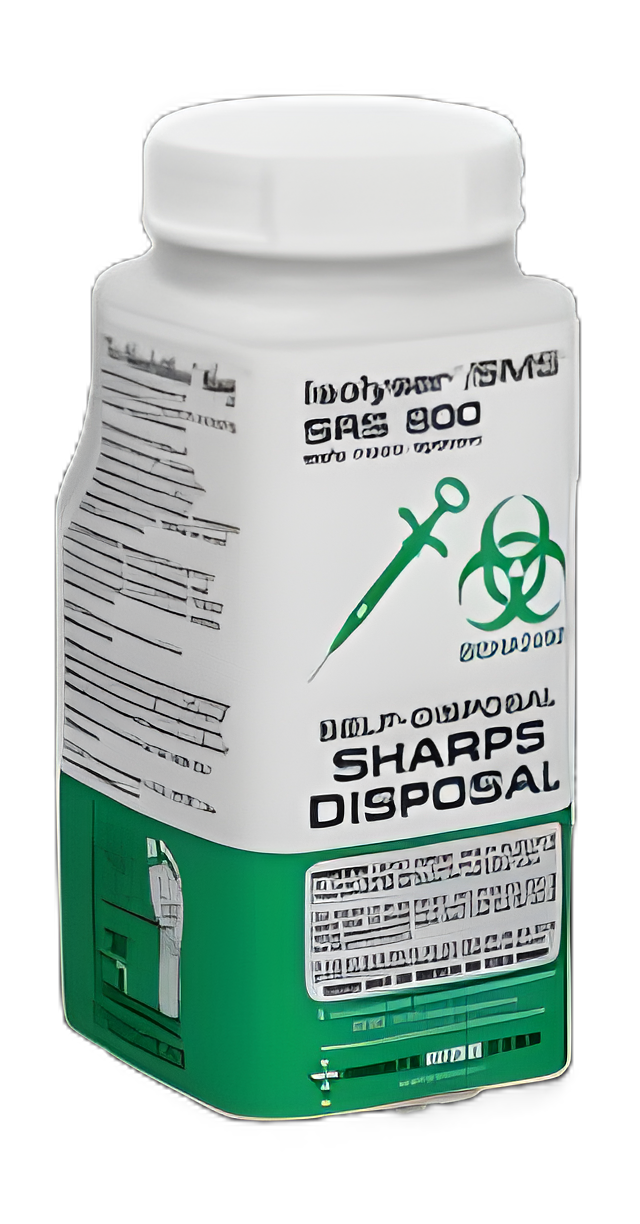 Sharps Container Isolyser® SMS® WasteWise White Base 7-1/4 H X 3-1/2 W X 3 D Inch Vertical Entry 0.21 Gallon