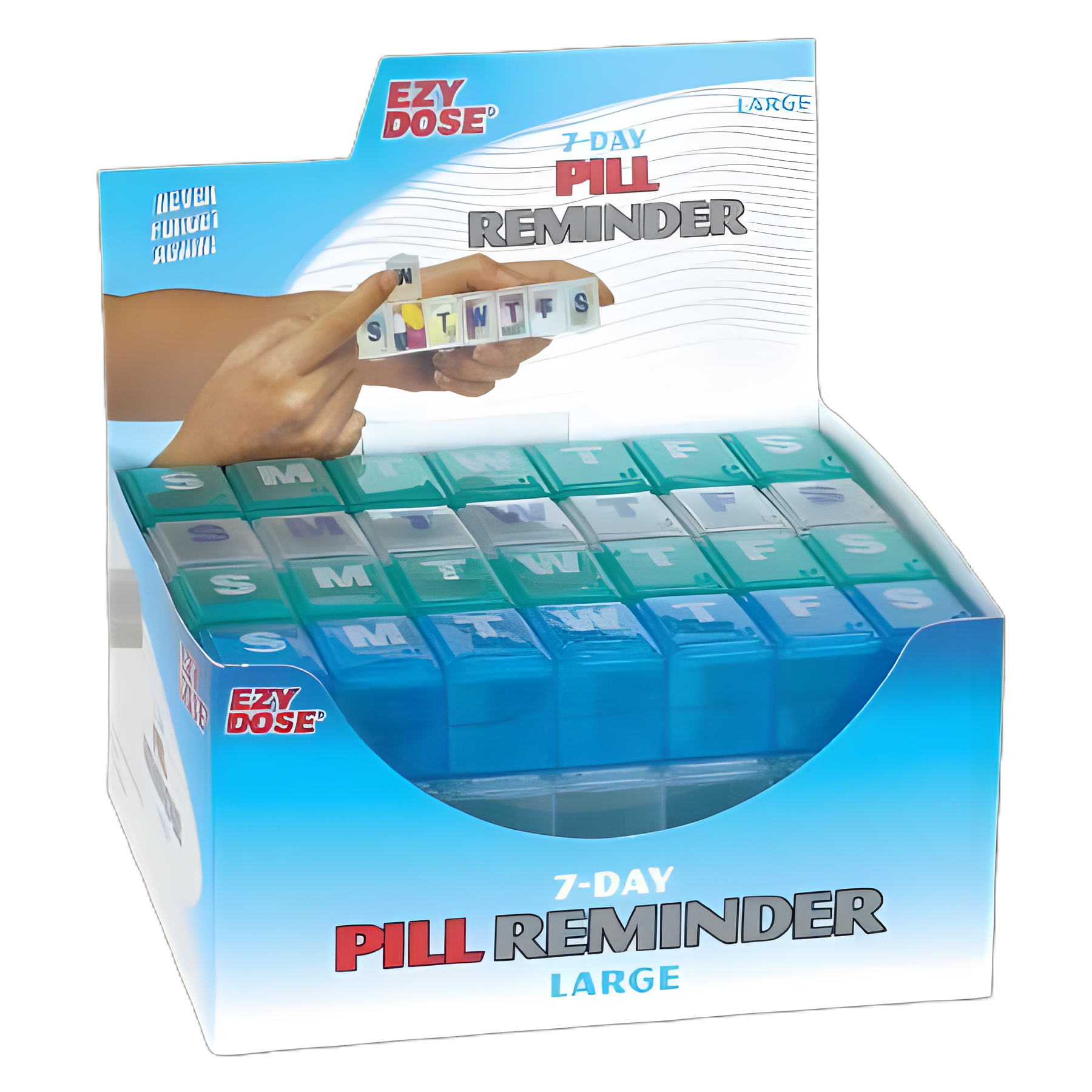 Ezy Dose® Classic Weekly 7-Day Large Pill Organizer Display Pack