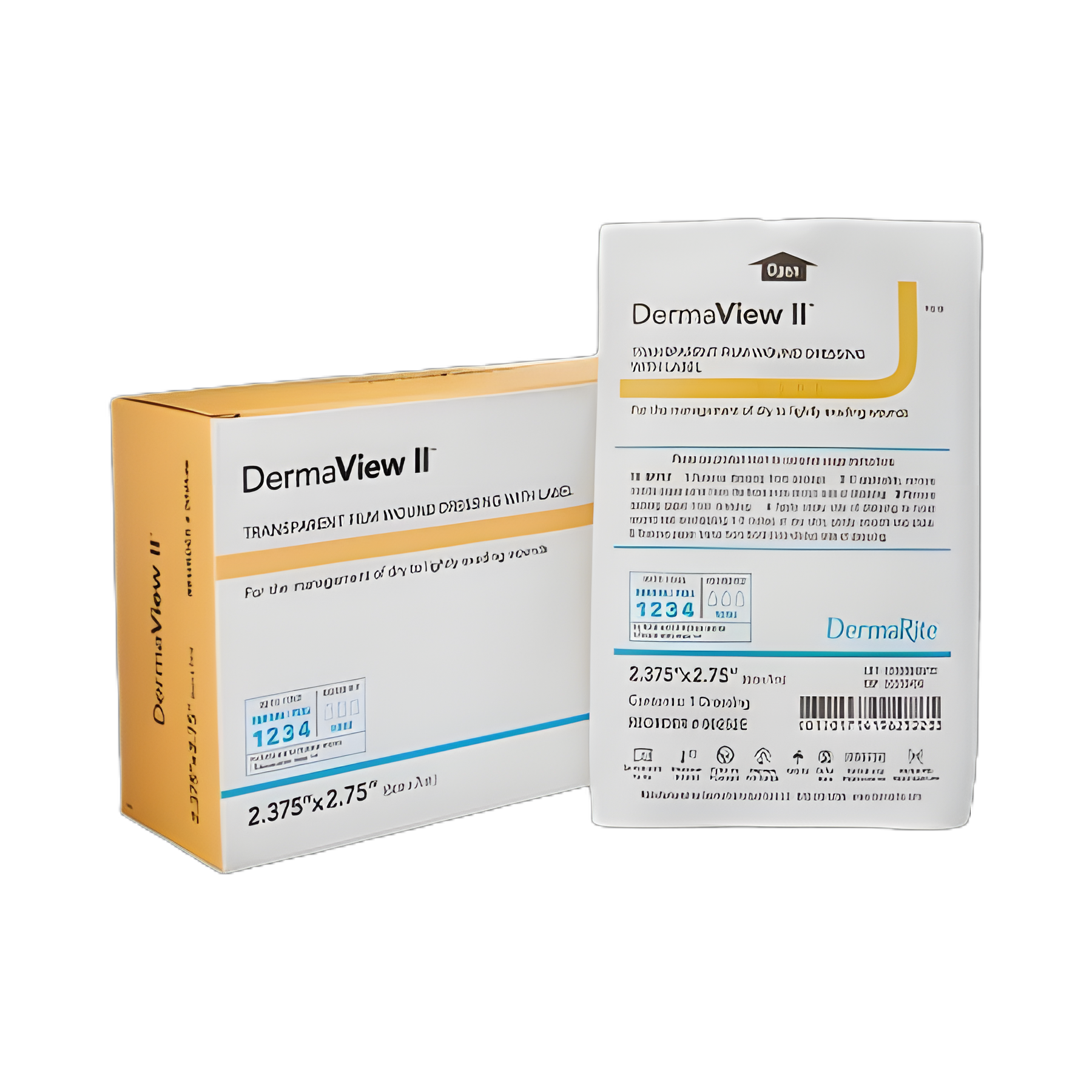 Transparent Film Dressing DermaView II™ 2-3/7 X 2-3/4 Inch Frame Style Delivery Rectangle Sterile