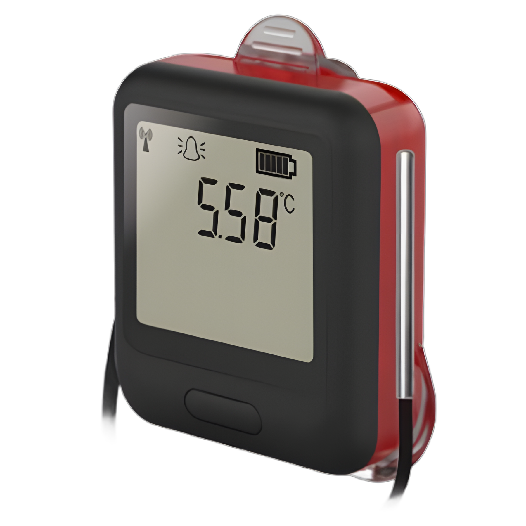 Temperature Data Logger with Alarm EasyLog® Fahrenheit / Celsius -40° to +257°F (-40° to +125°C) Thermistor Probe Wall Mount Battery Operated