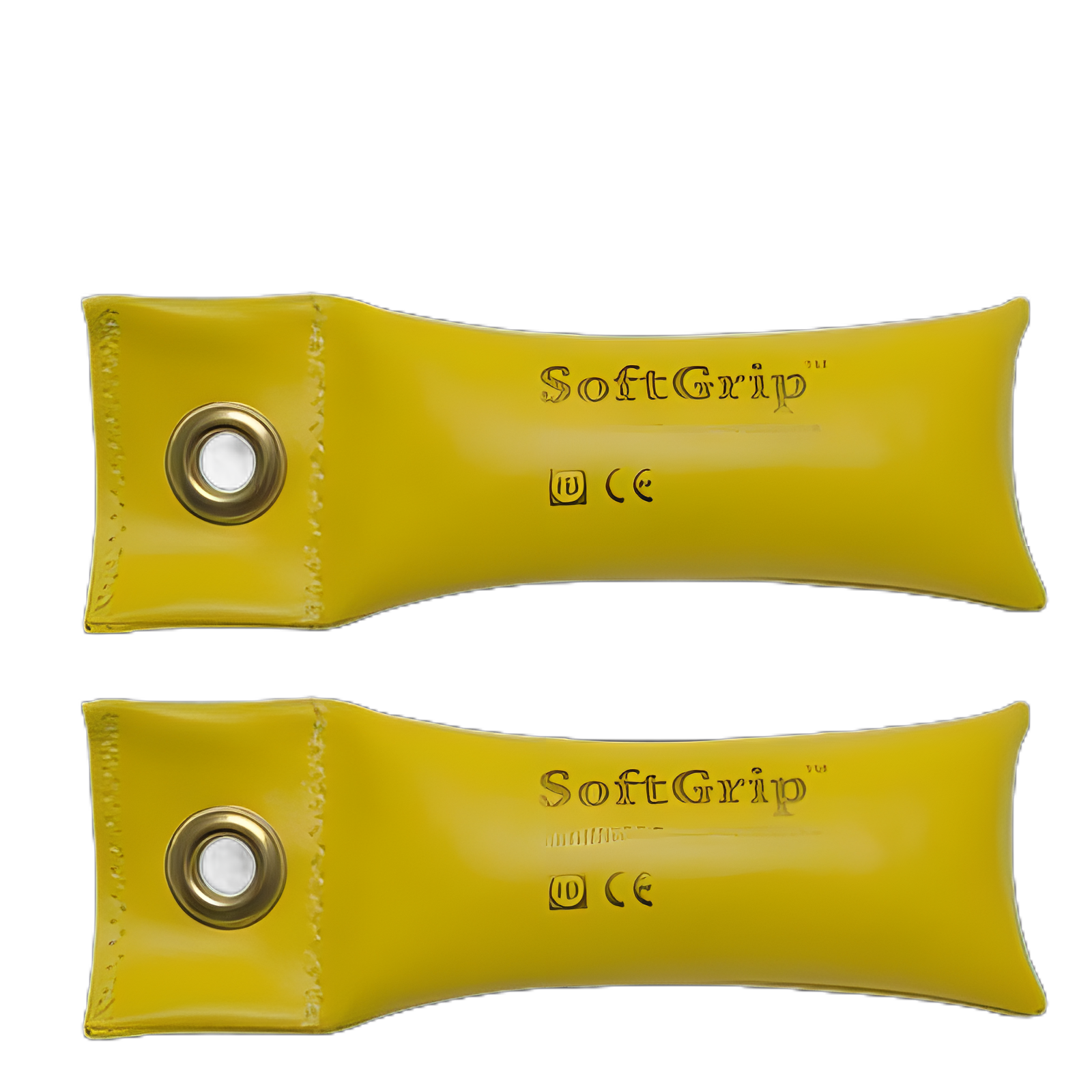 CanDo SoftGrip Hand Weights 1lb Pair - Vinyl Covered, Metal Pellet Filled, Yellow