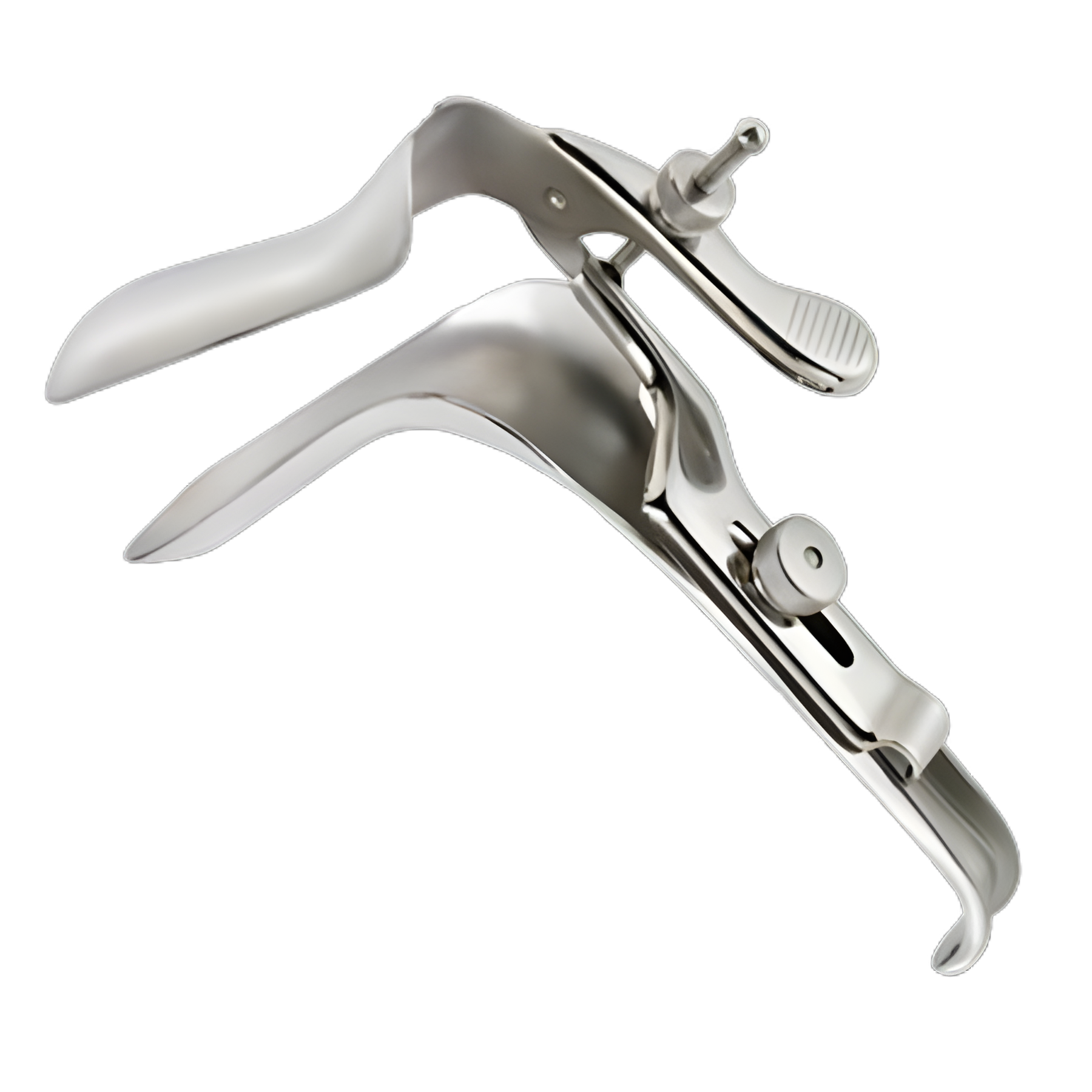 Vaginal Speculum Euro-Med® Weisman-Graves NonSterile Surgical Grade Stainless Steel Medium Double Blade Duckbill Left Side Open Reusable Without Light Source Capability