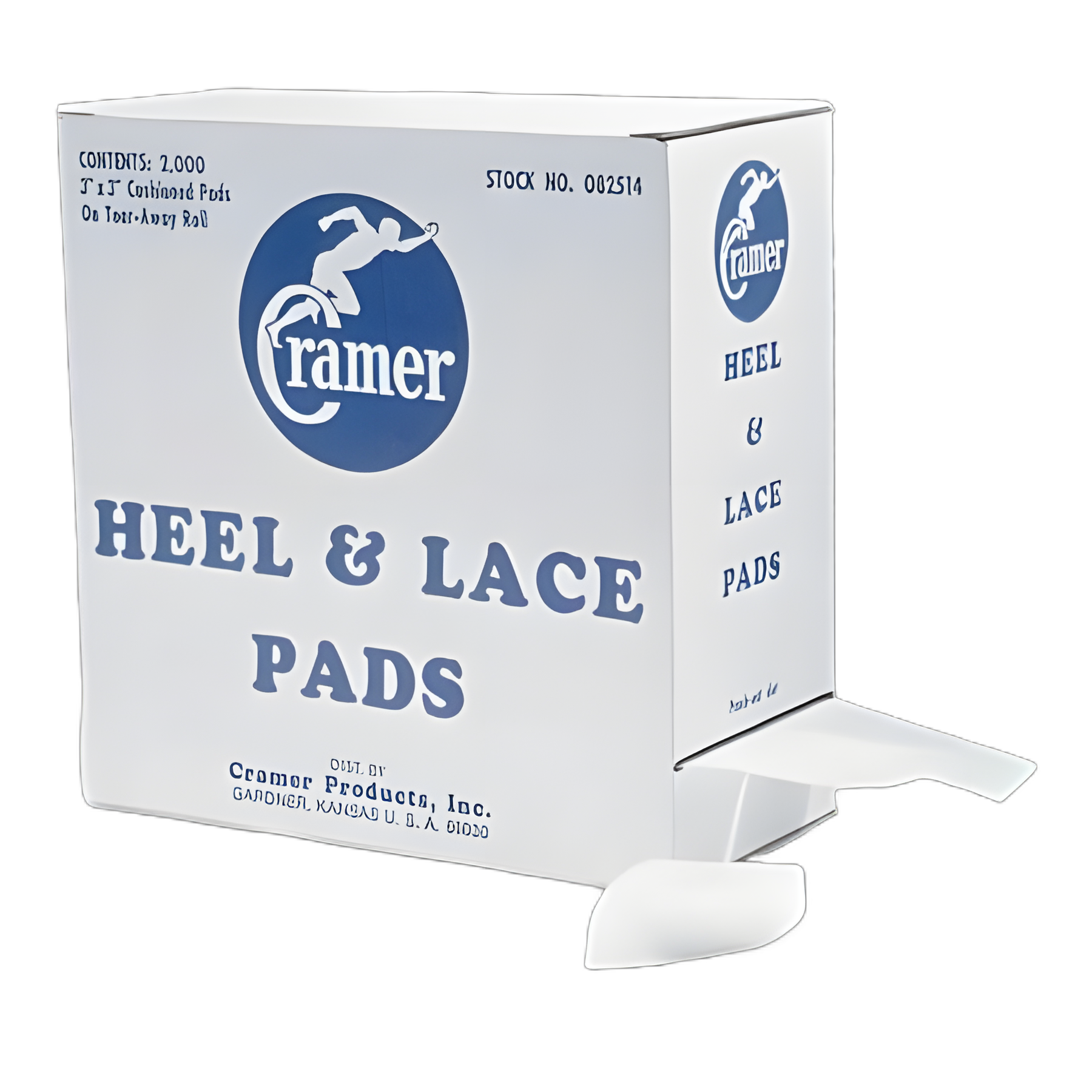 Cramer Heel & Lace Pad Foam - Prevent Blisters, 1/16 x 3 x 3 Inch, White