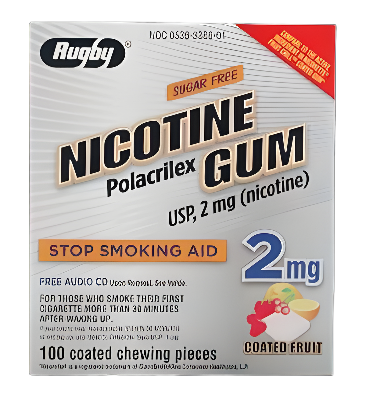 Stop Smoking Aid Rugby® 2 mg Strength Gum - 00536338601