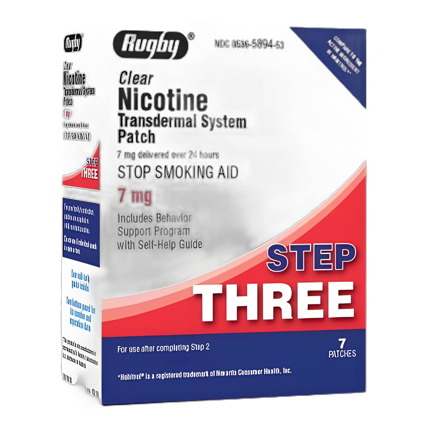 Rugby® 7 mg Nicotine Transdermal Patch - Stop Smoking Aid