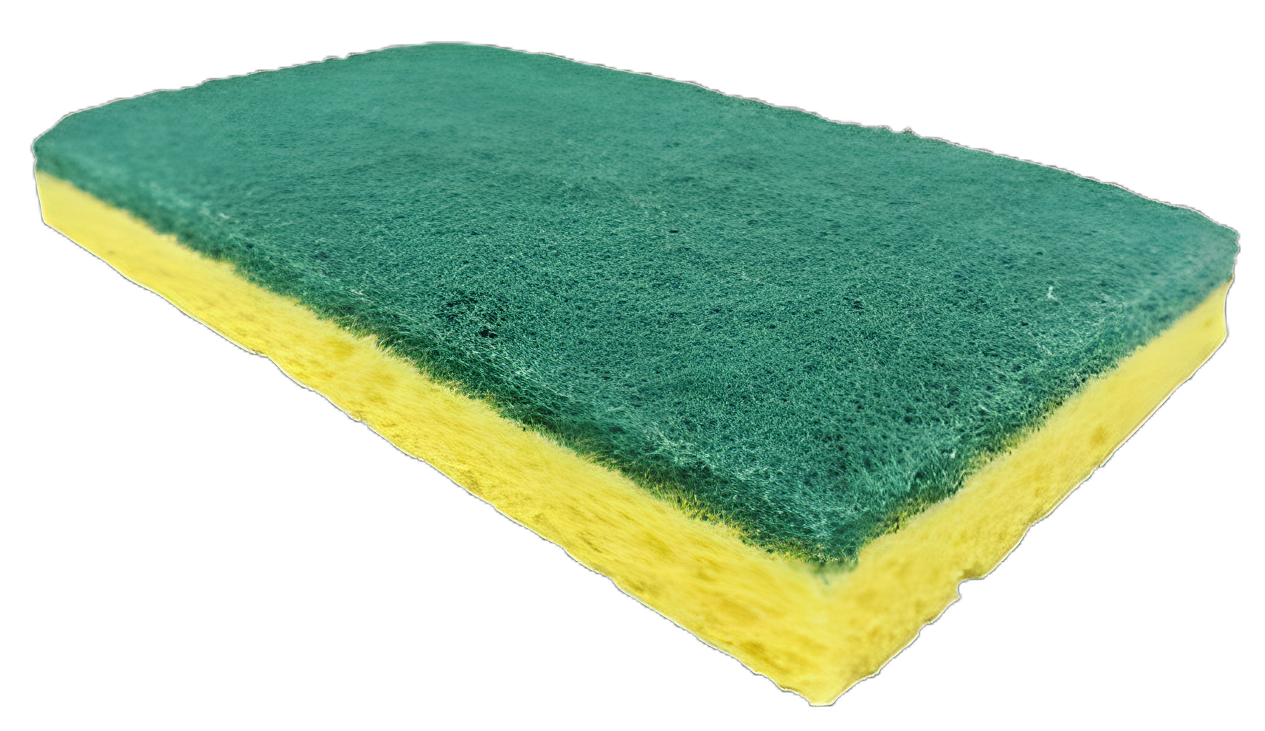 Medium Duty Yellow/Green NonSterile Cellulose Scouring Sponge/Pad for Medical Facilities