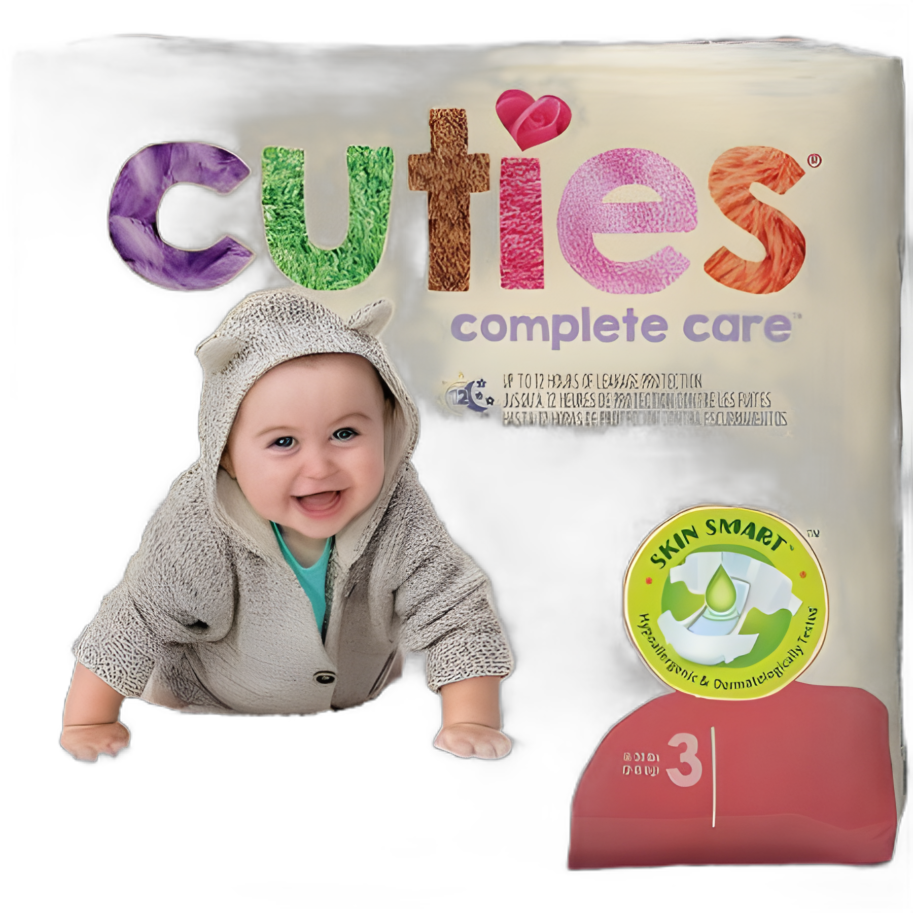 Unisex Baby Diaper Cuties® Size 3 Disposable Heavy Absorbency - CDB003